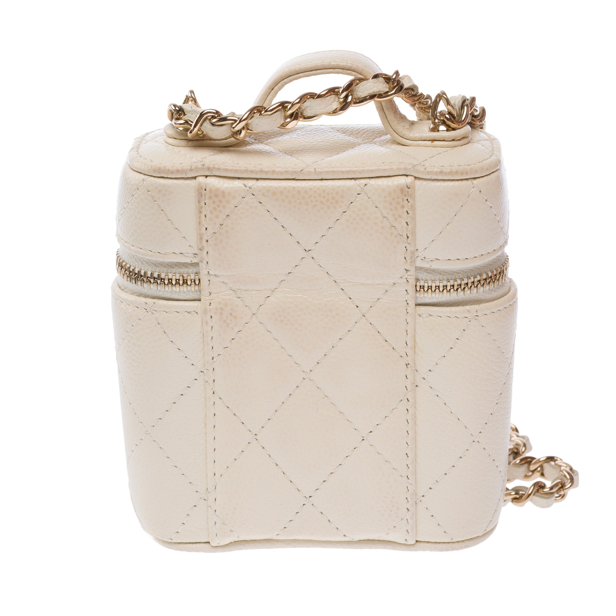 Sac CHANEL Vanity en Cuir Blanc - 103565
