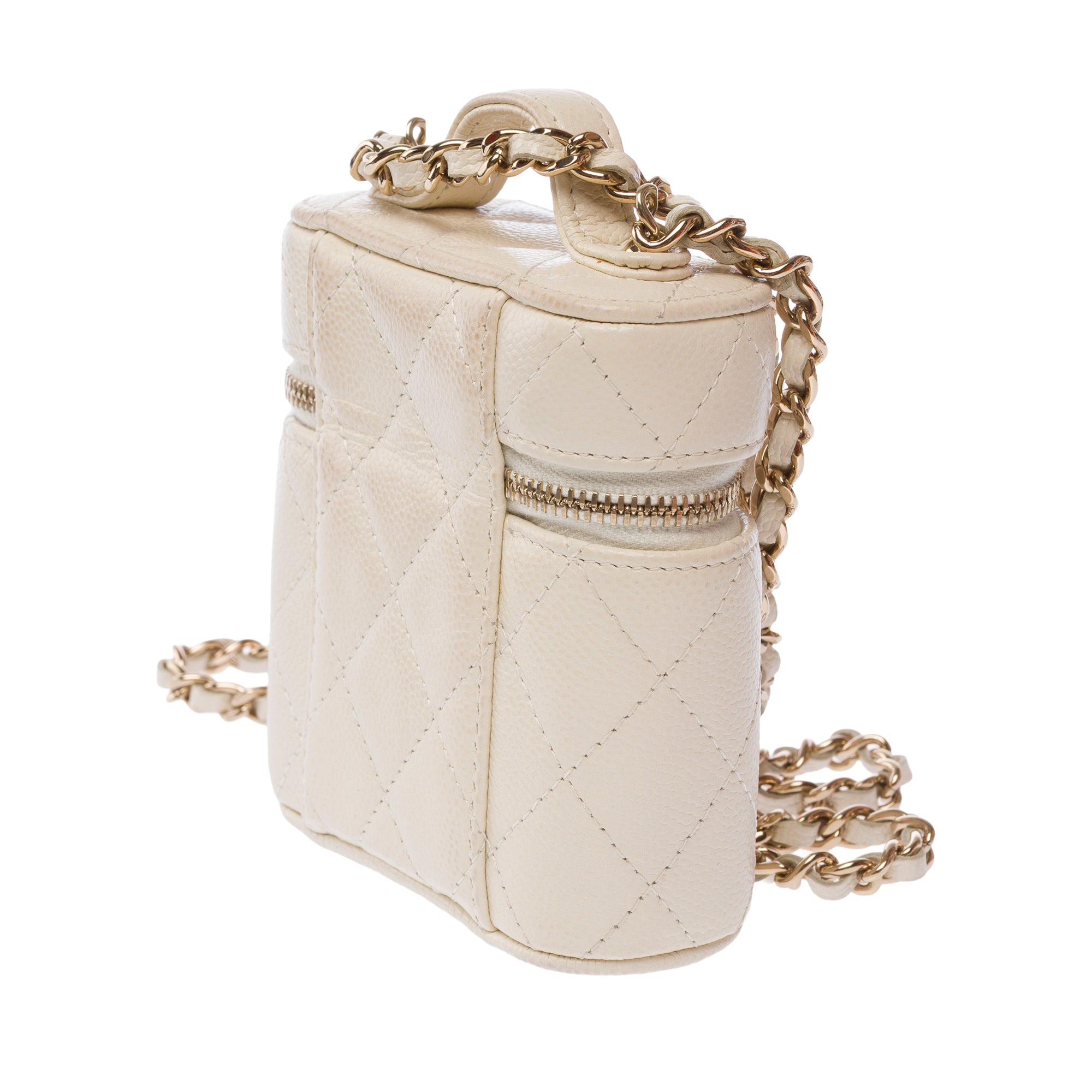 Sac CHANEL Vanity en Cuir Blanc - 103565