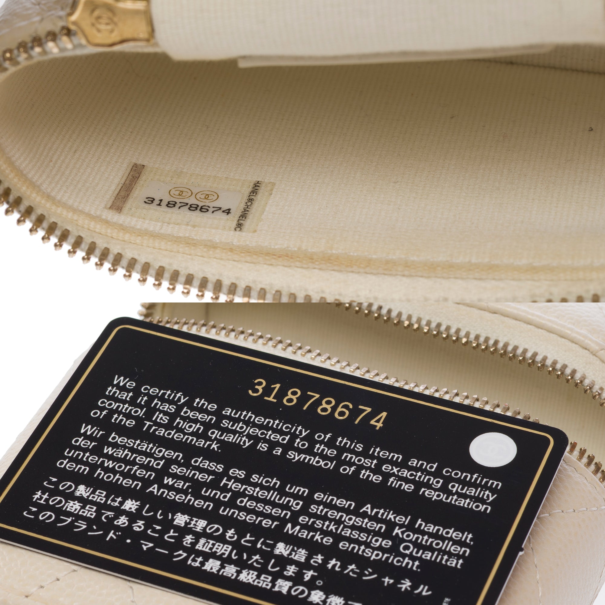 Sac CHANEL Vanity en Cuir Blanc - 103565