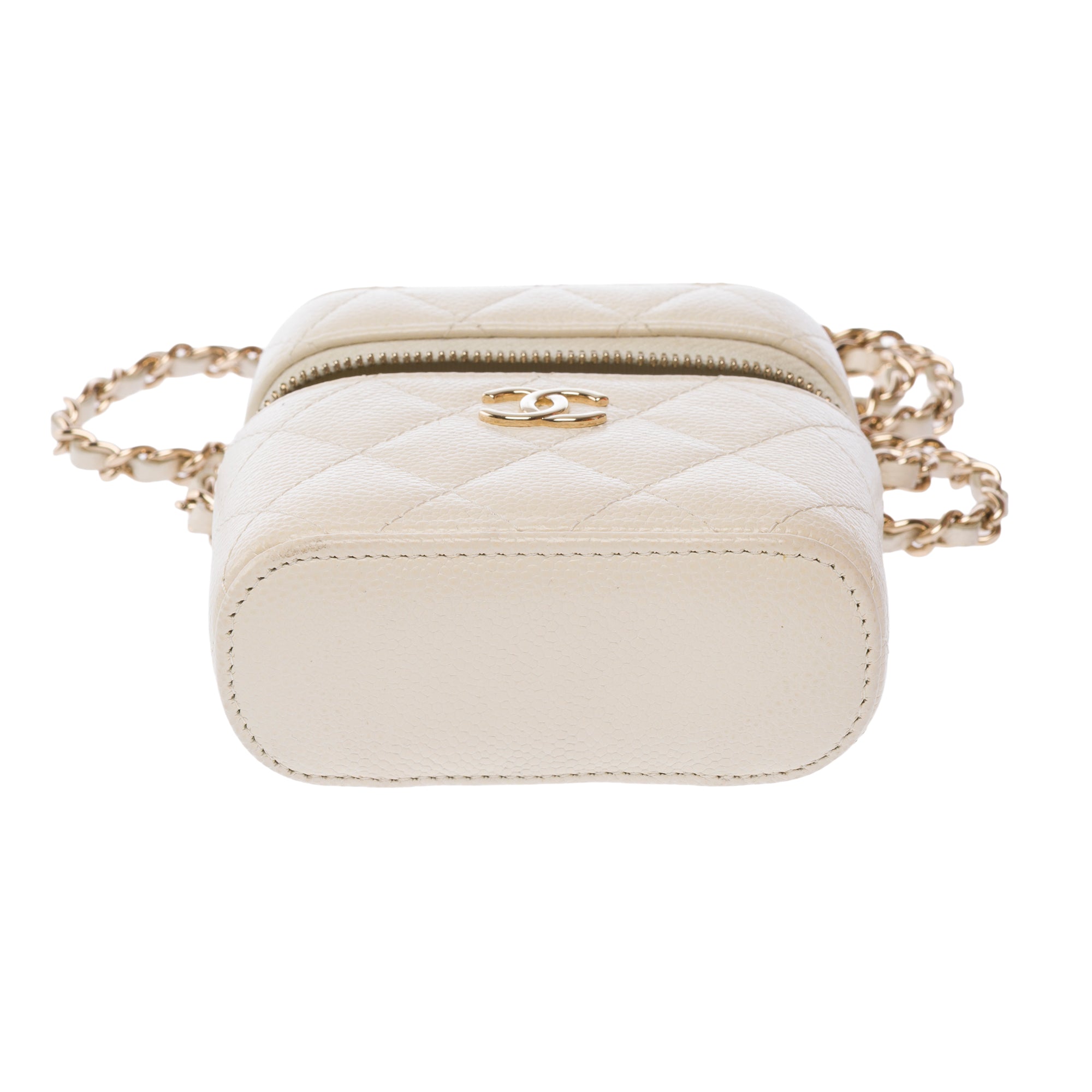 Sac CHANEL Vanity en Cuir Blanc - 103565