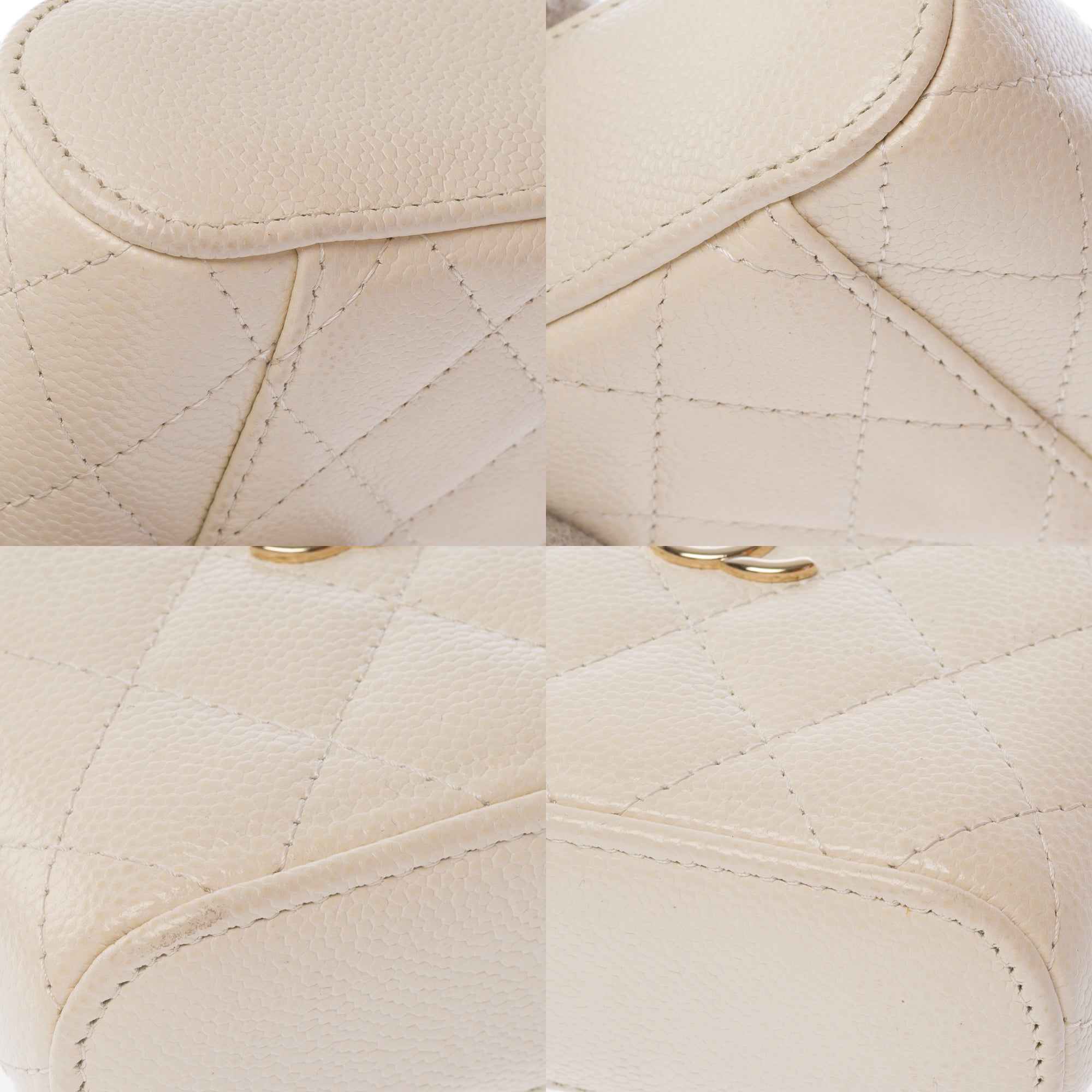 Sac CHANEL Vanity en Cuir Blanc - 103565