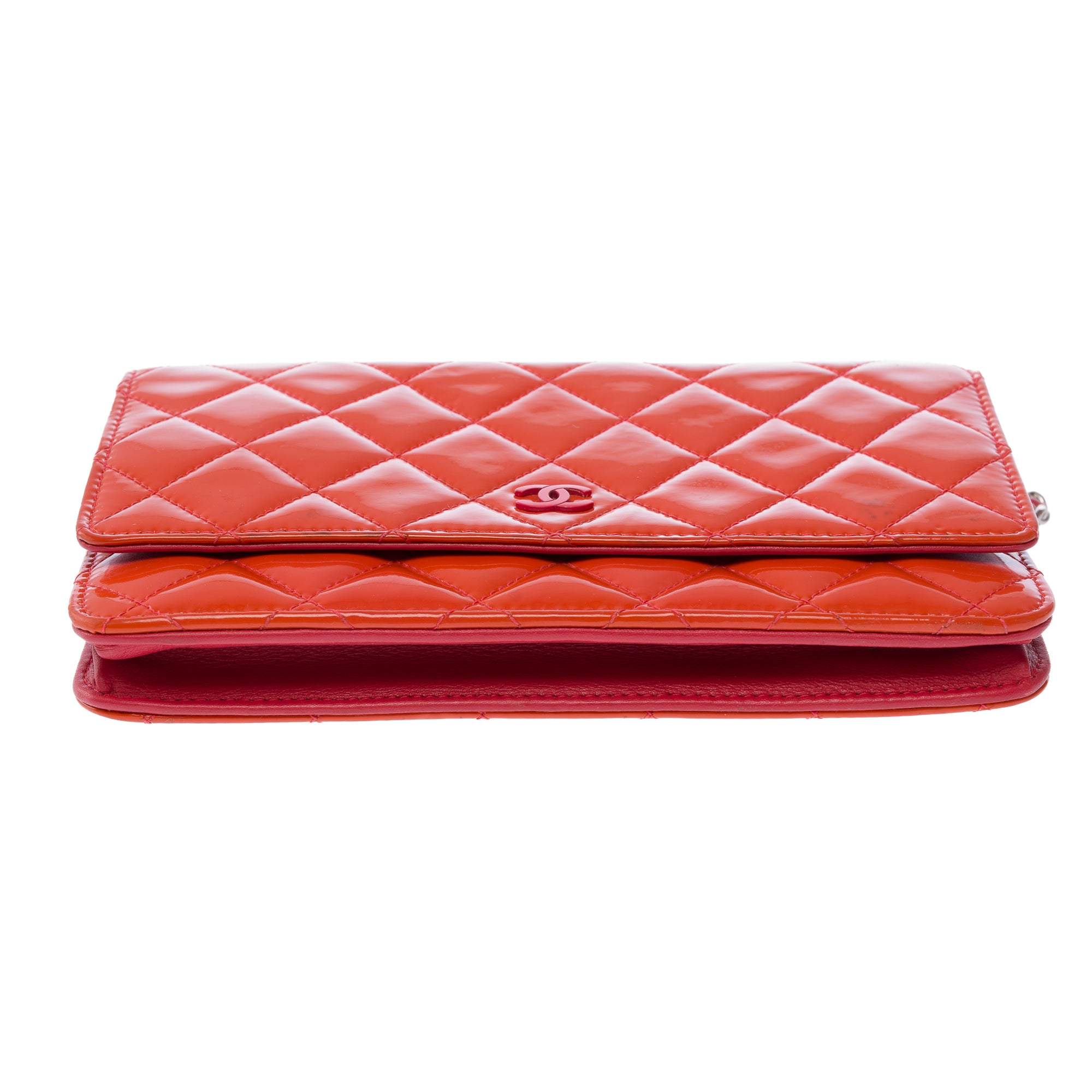 Sac CHANEL Wallet on Chain en Cuir Orange - 103541