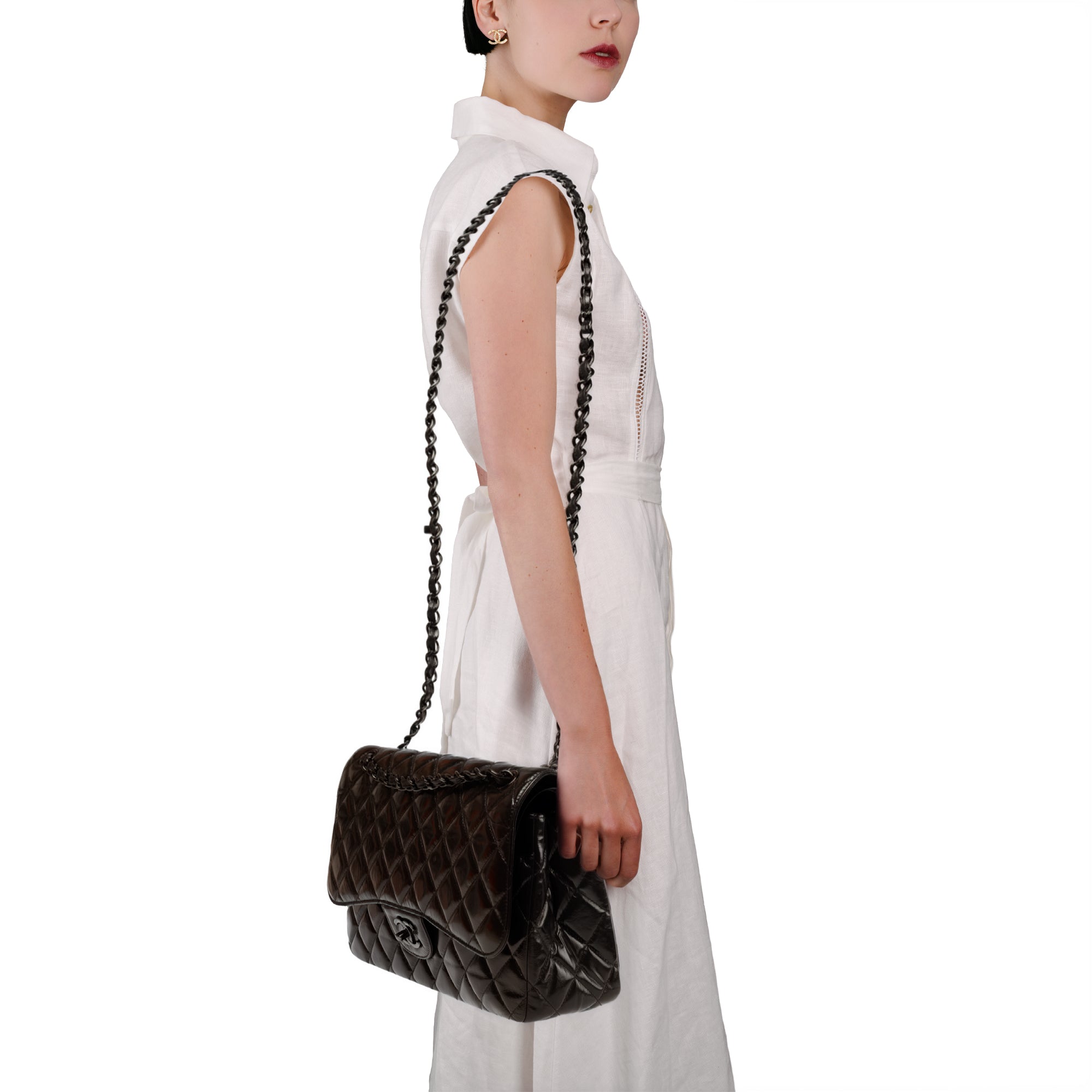 Sac CHANEL Timeless/Classique en Cuir Noir - 103536