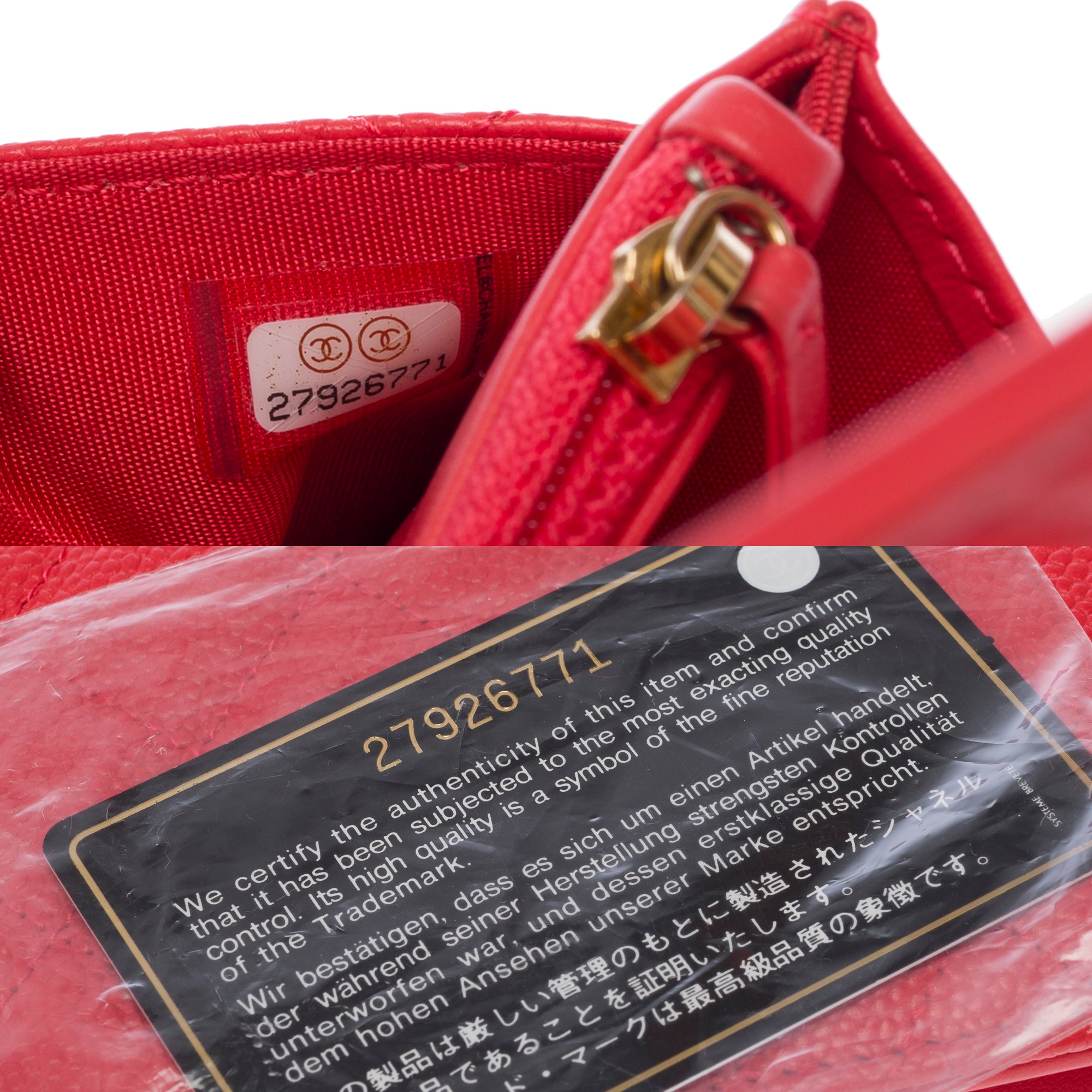 Sac CHANEL Wallet on Chain en Cuir Rouge - 103564