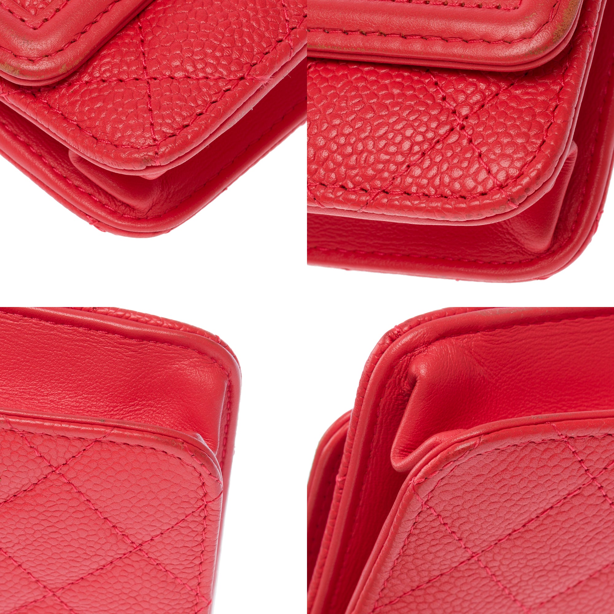 Sac CHANEL Wallet on Chain en Cuir Rouge - 103564