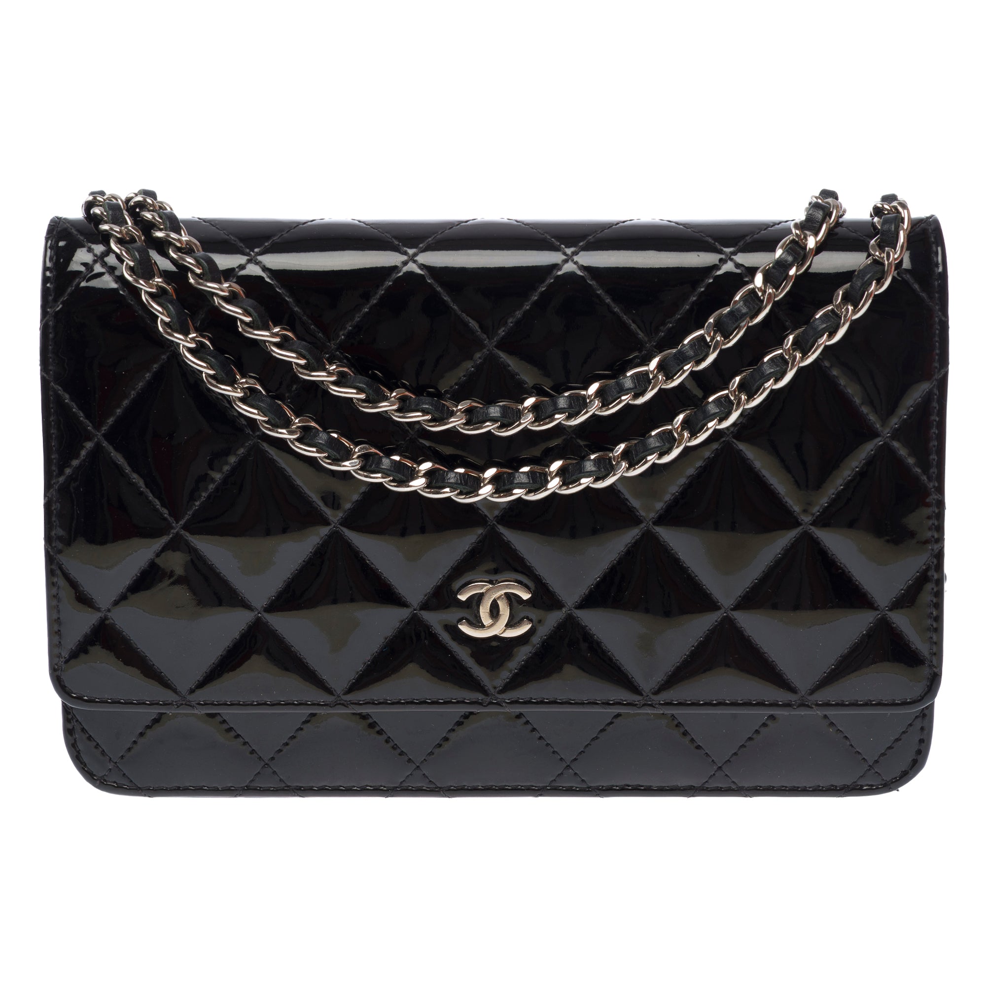 Sac CHANEL Wallet on Chain en Cuir Noir - 103550