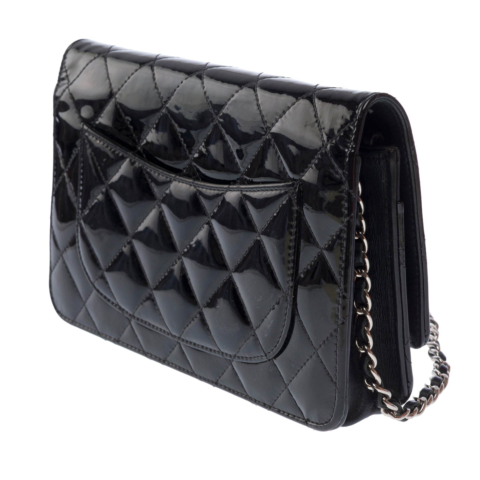 Sac CHANEL Wallet on Chain en Cuir Noir - 103550