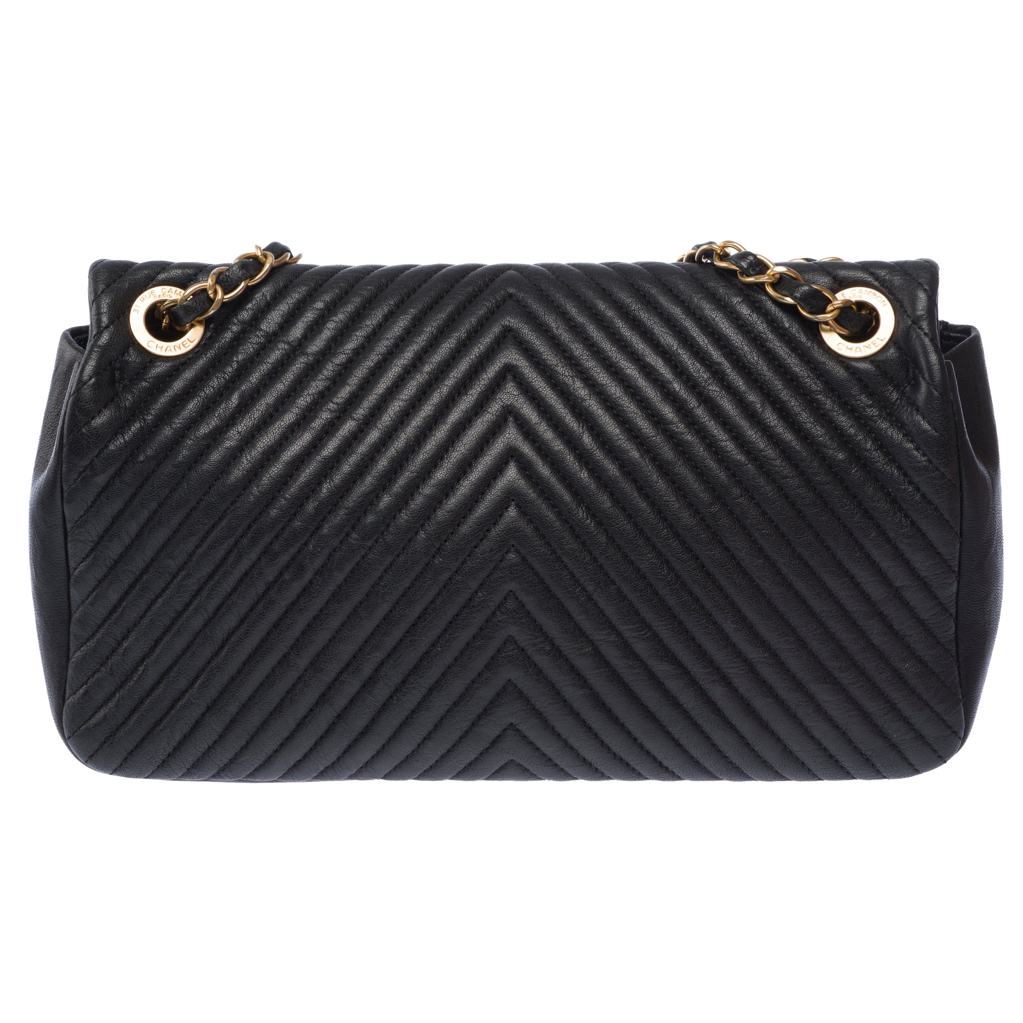 Sac CHANEL Timeless/Classique en Cuir Noir - 103574