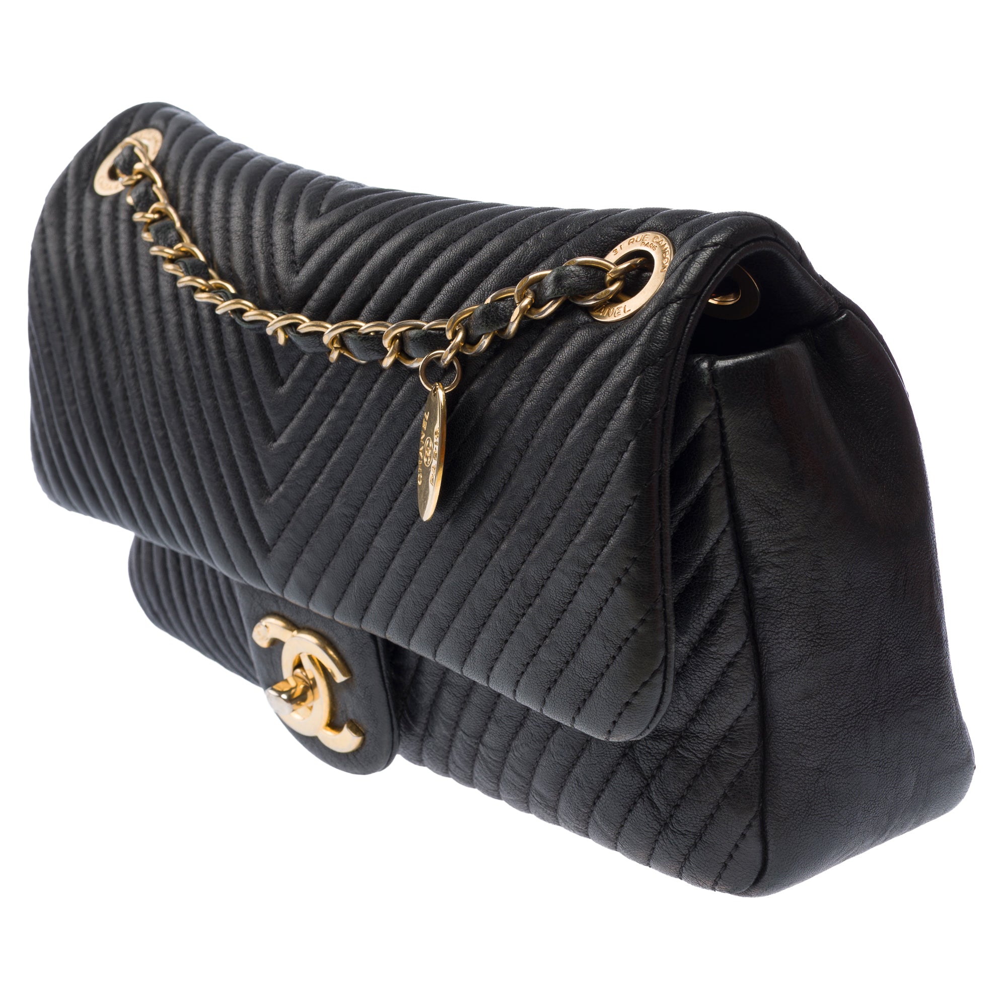Sac CHANEL Timeless/Classique en Cuir Noir - 103574