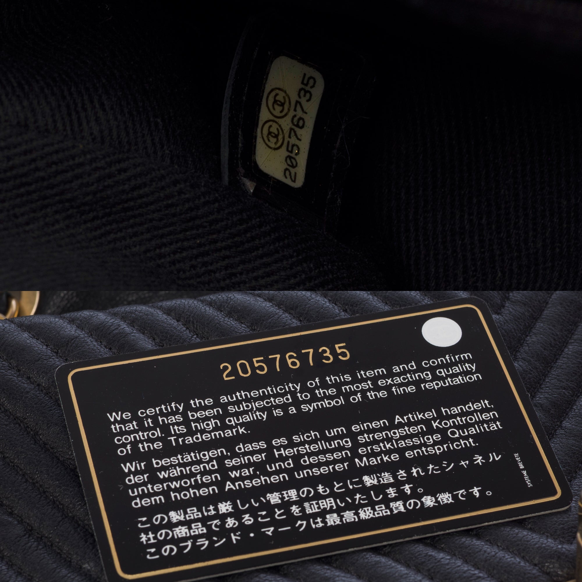 Sac CHANEL Timeless/Classique en Cuir Noir - 103574