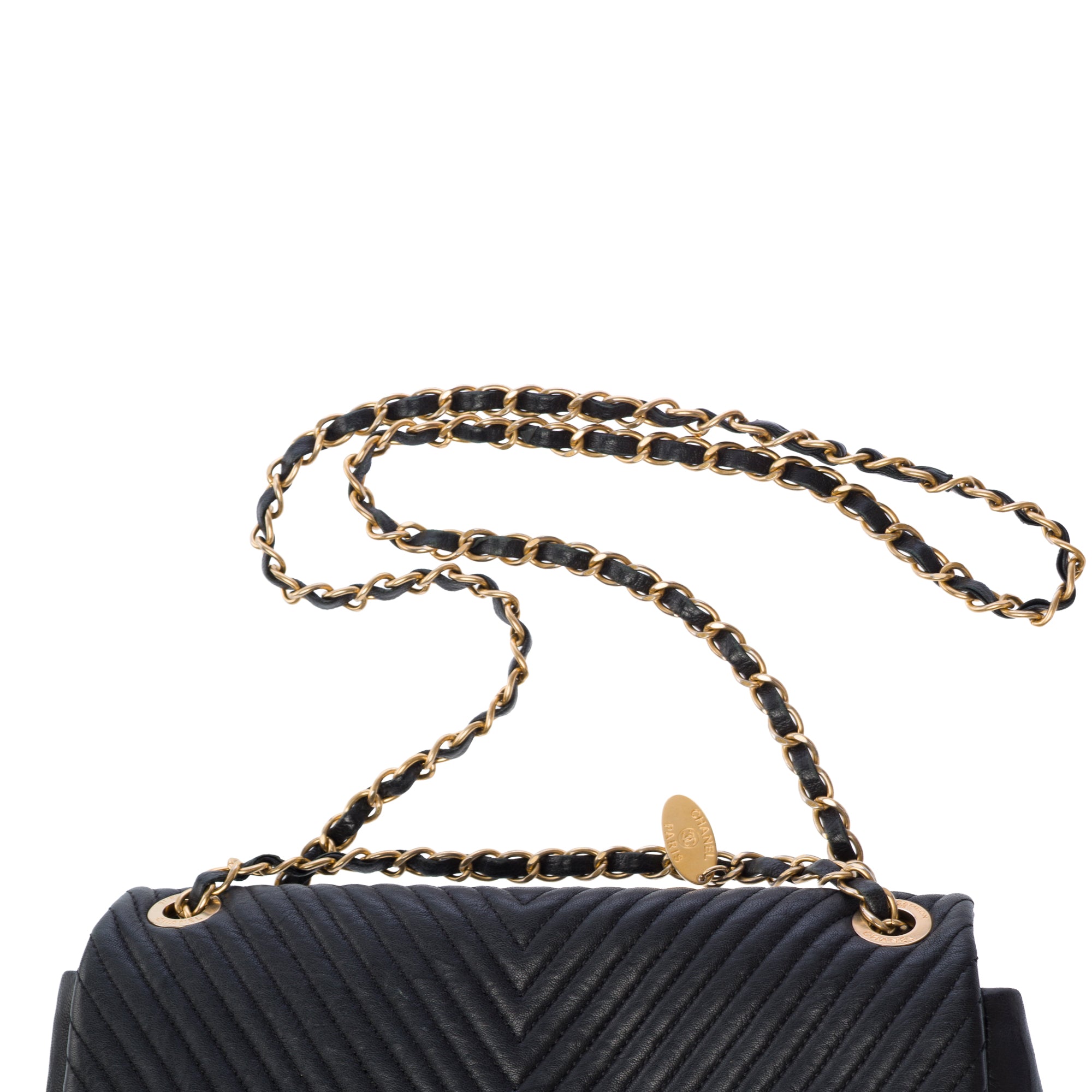 Sac CHANEL Timeless/Classique en Cuir Noir - 103574