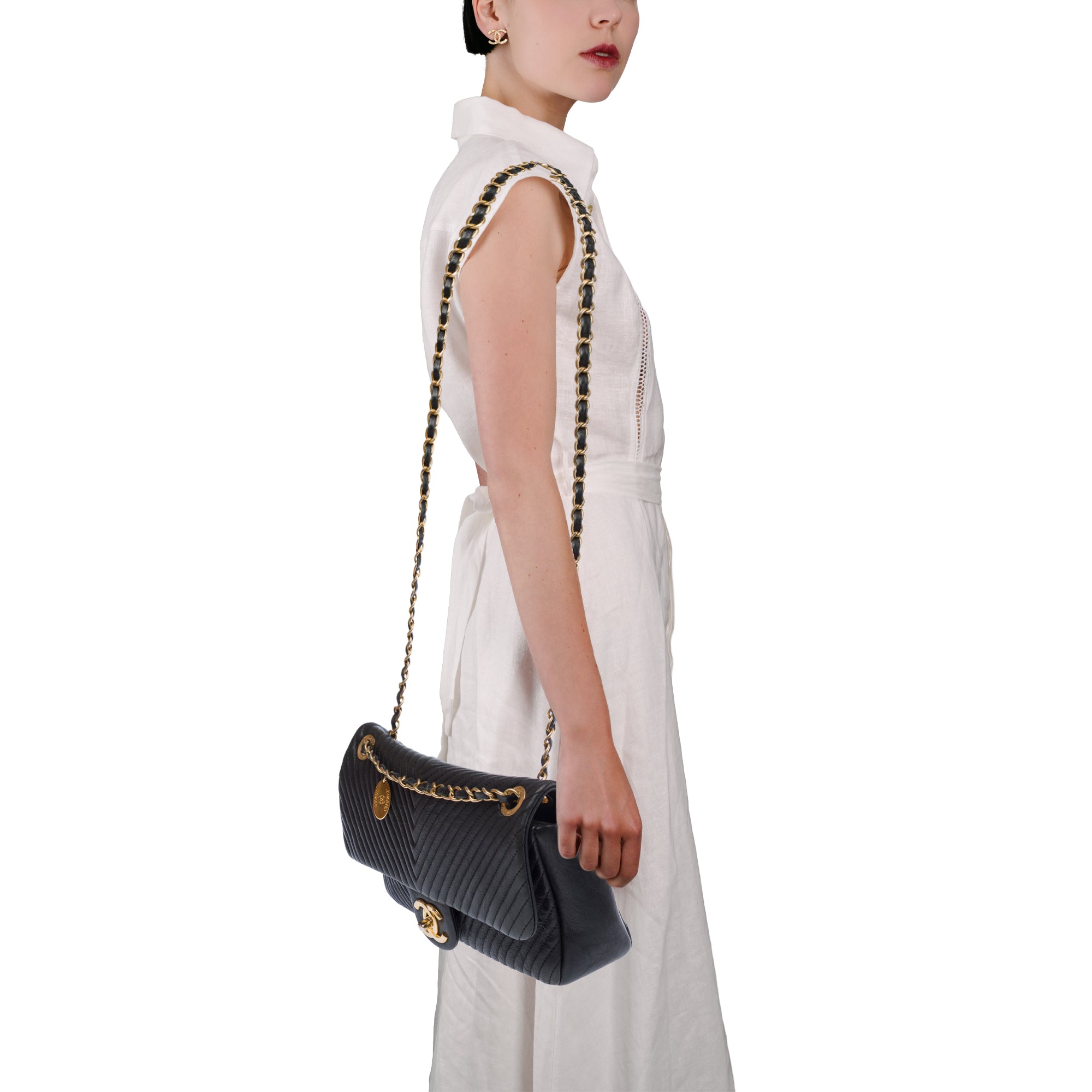 Sac CHANEL Timeless/Classique en Cuir Noir - 103574