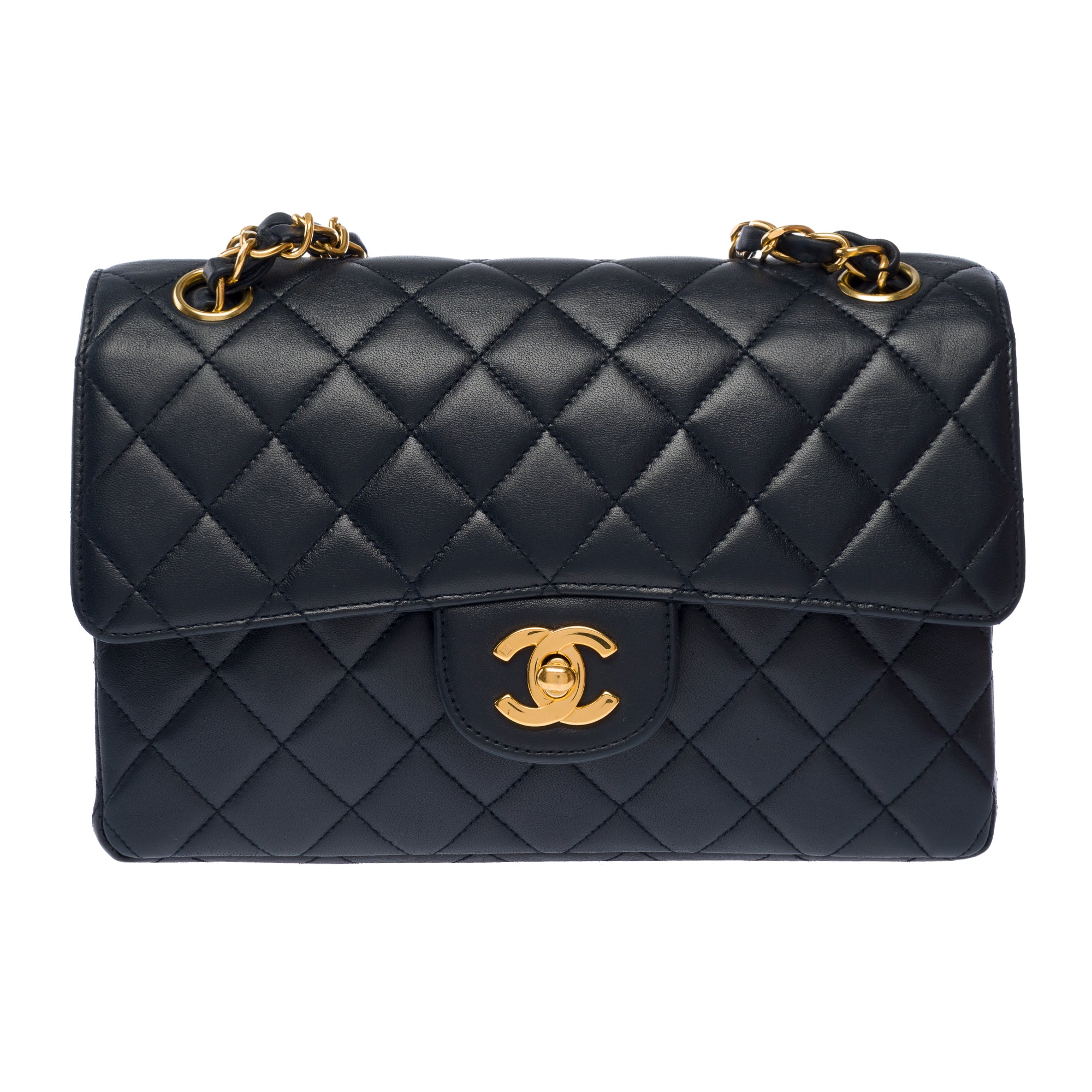 Sac CHANEL Timeless/Classique en Cuir Bleu Marine - 103529