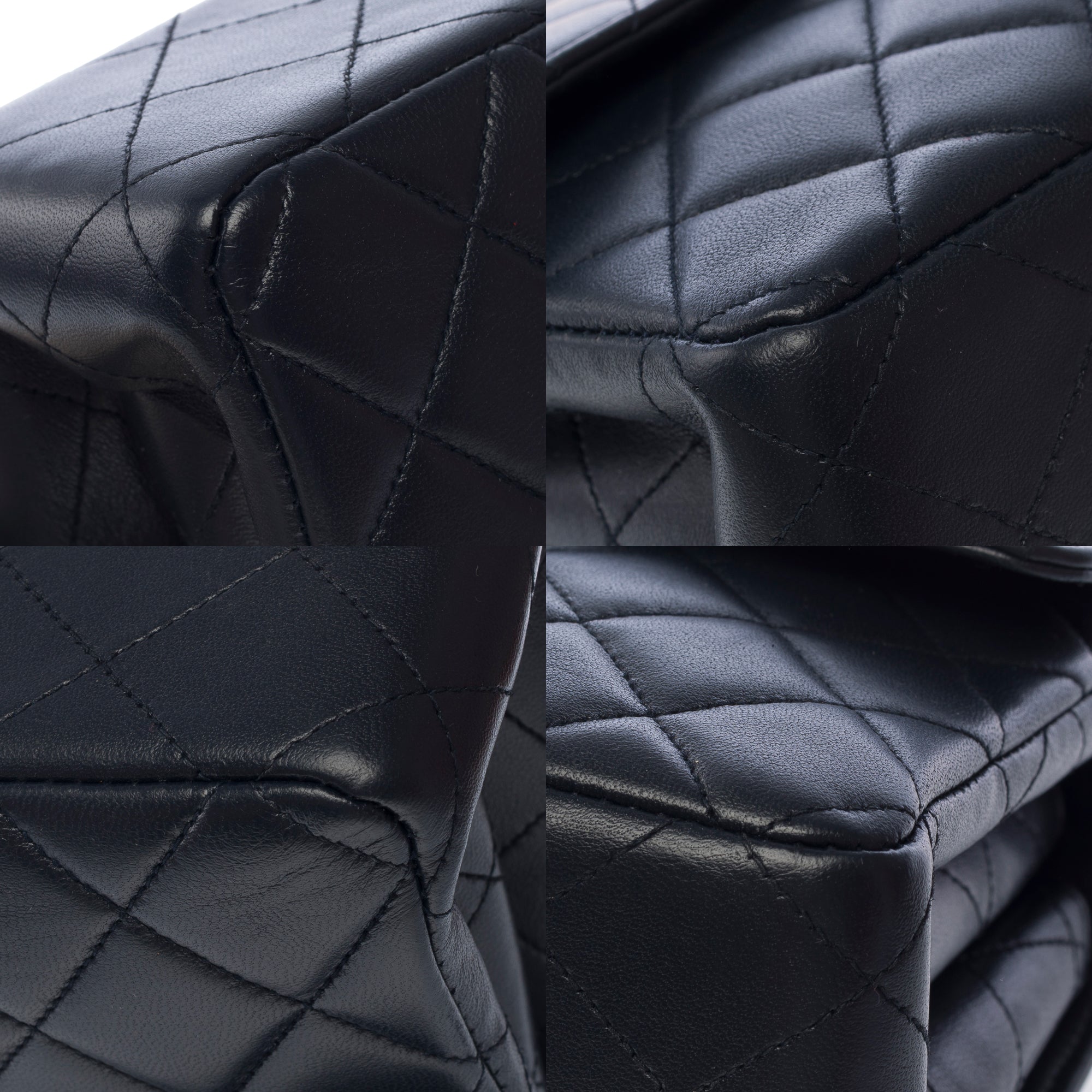Sac CHANEL Timeless/Classique en Cuir Bleu Marine - 103529