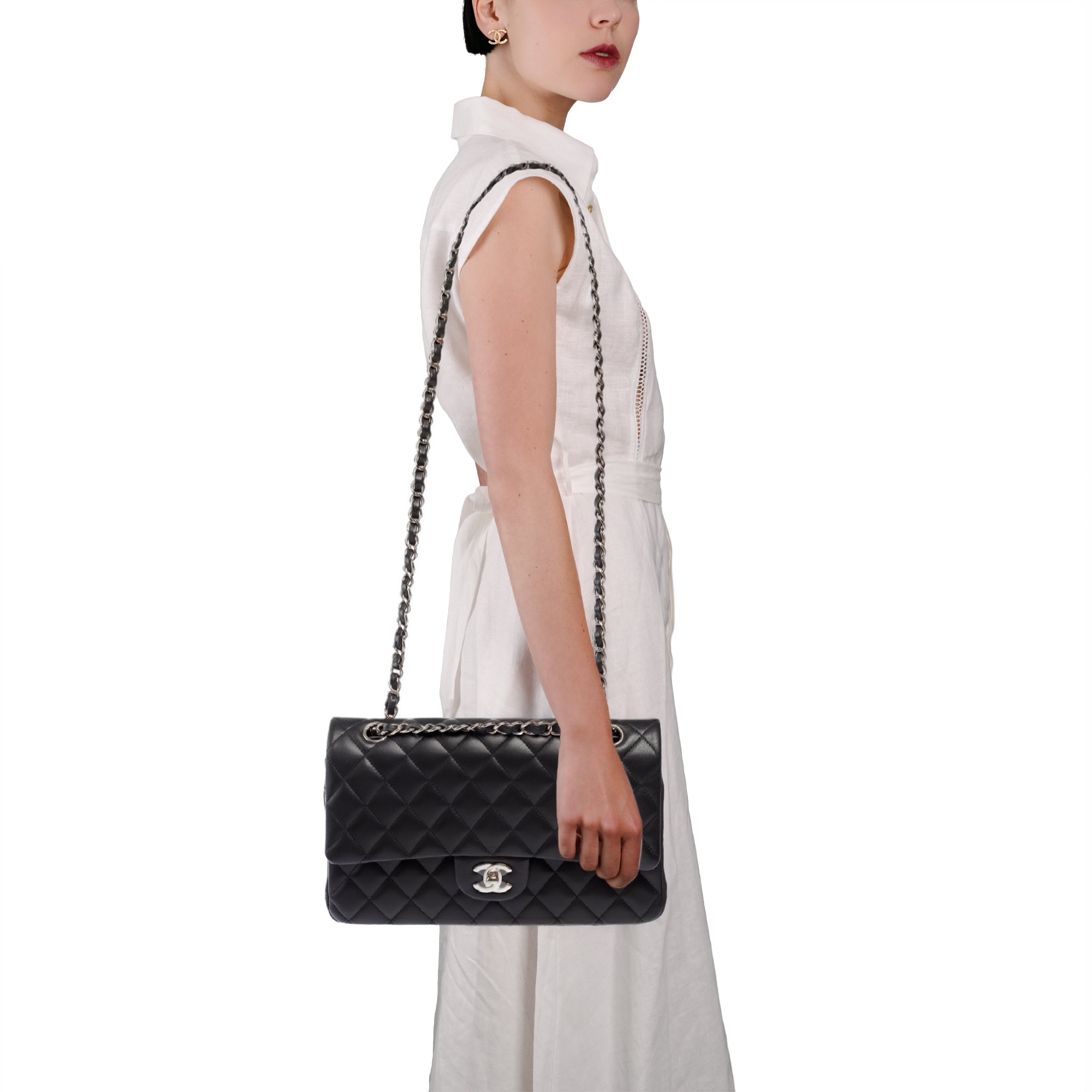 Sac CHANEL Timeless/Classique en Cuir Noir - 103586
