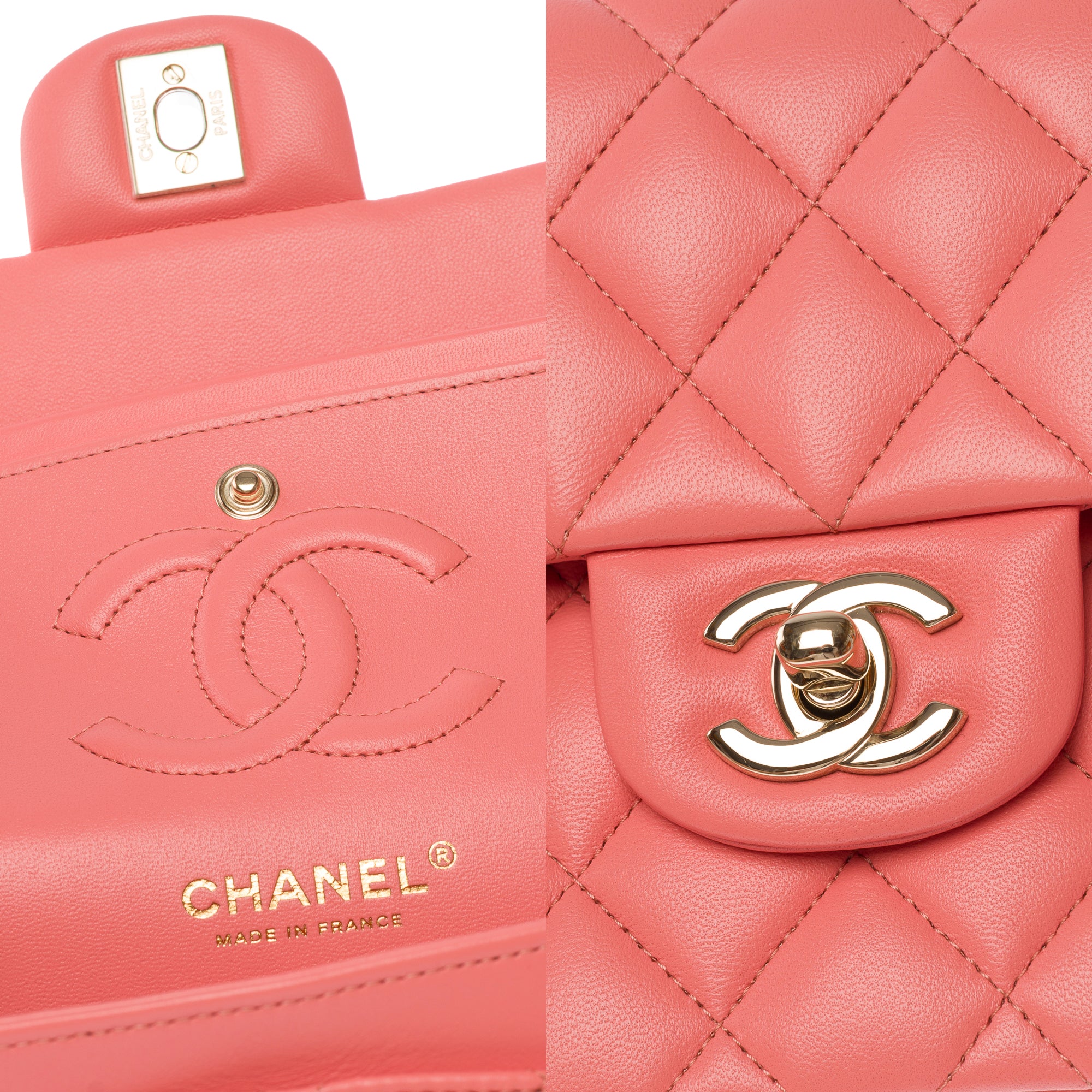 Sac CHANEL Timeless/Classique en Cuir Rose - 103587