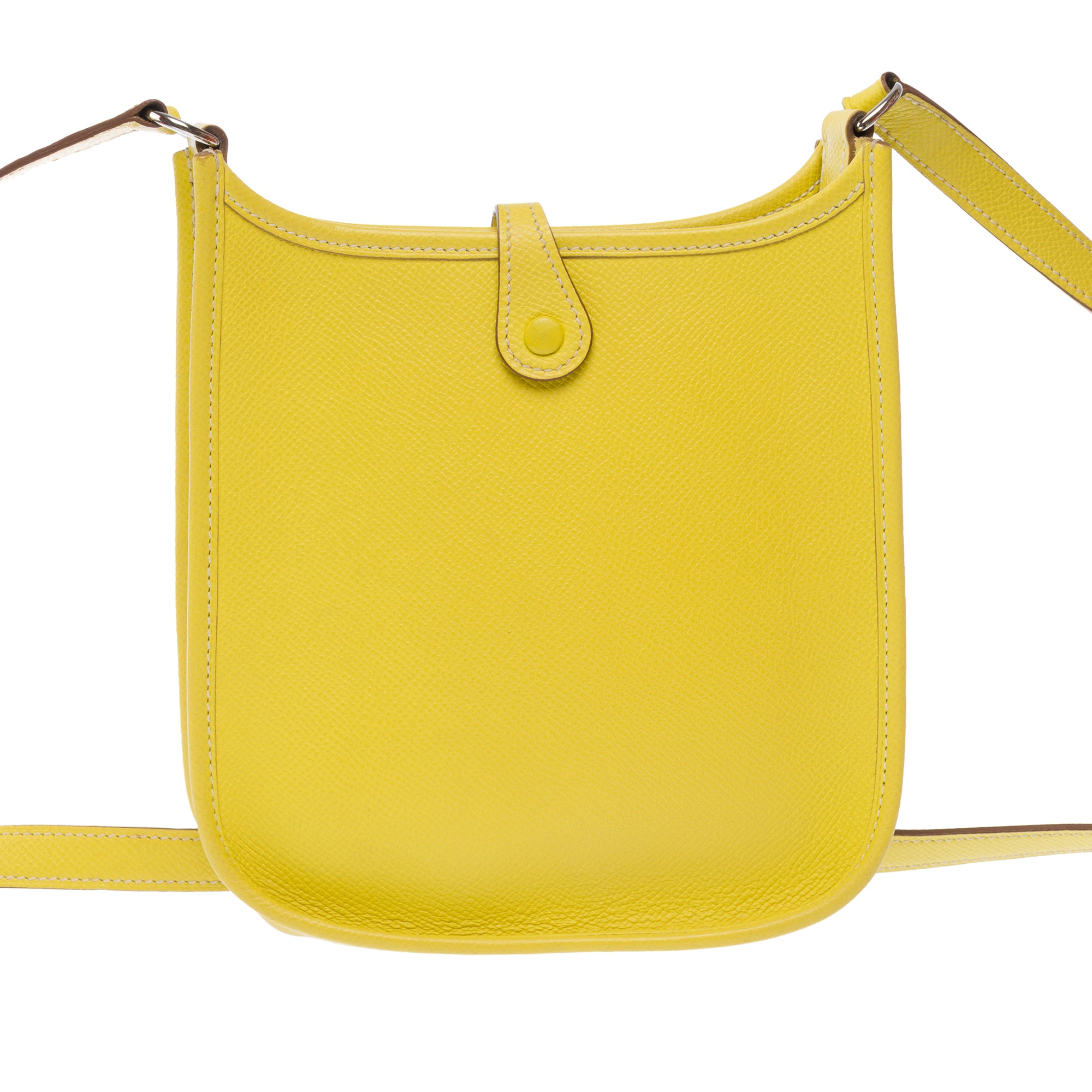 Sac HERMES Mini Evelyne en Cuir Jaune - 103591