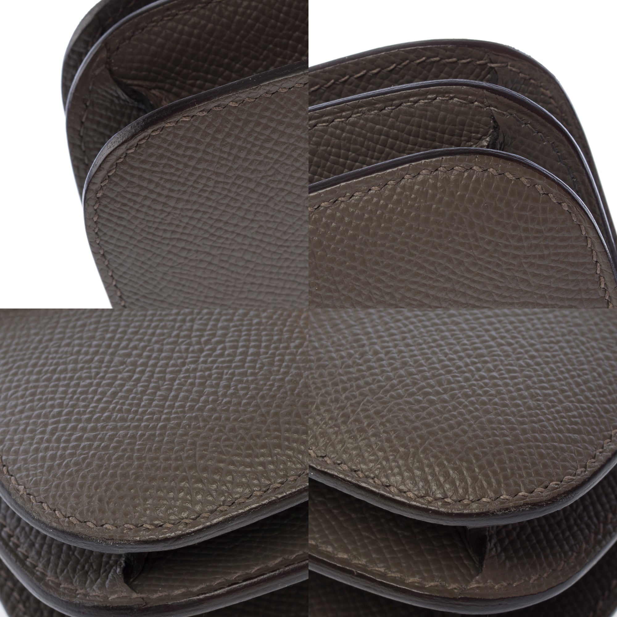 Sac HERMES Constance en Cuir Gris - 103629