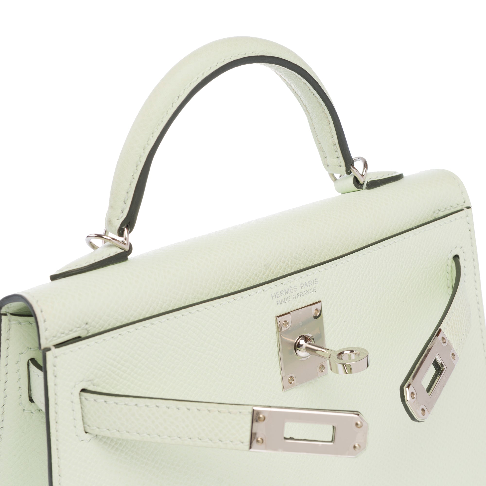 Sac HERMES Kelly Mini en Cuir Vert - 103620