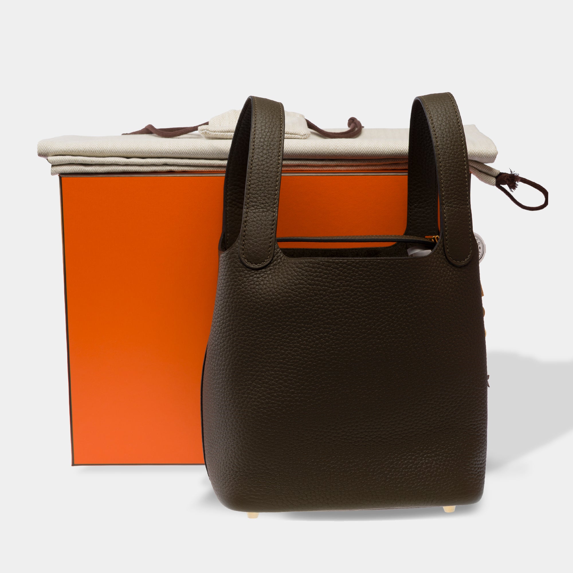 Sac HERMES Picotin en Cuir Vert - 103618