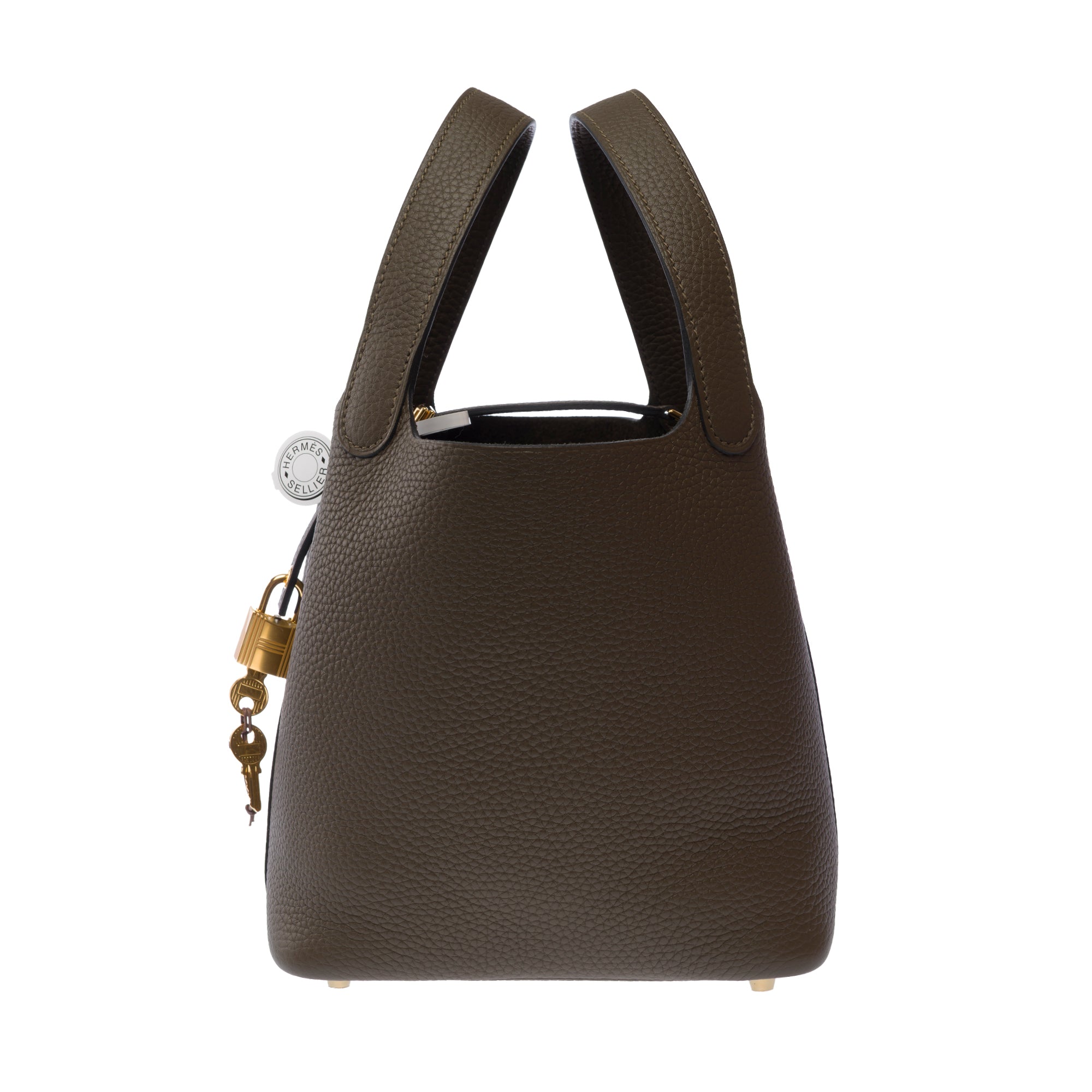 Sac HERMES Picotin en Cuir Vert - 103618
