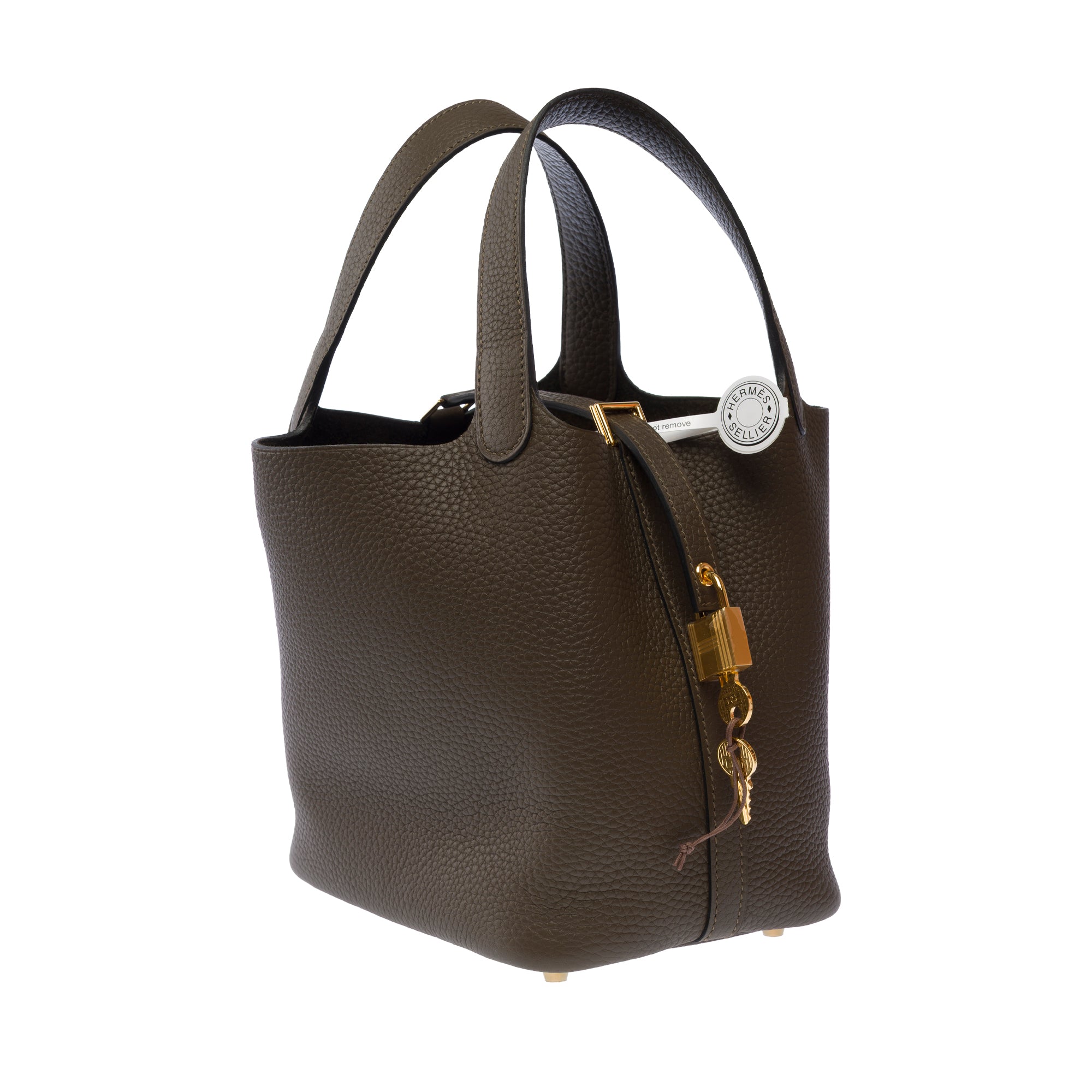 Sac HERMES Picotin en Cuir Vert - 103618