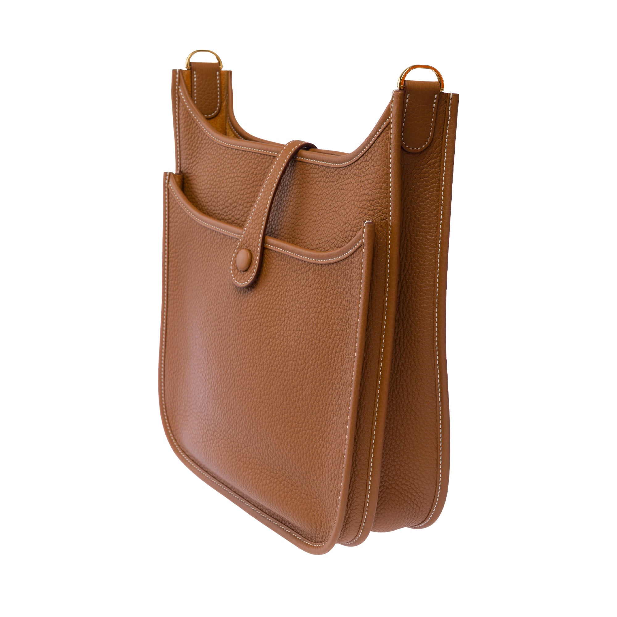 Sac HERMES Evelyne en Cuir Doré - 103621