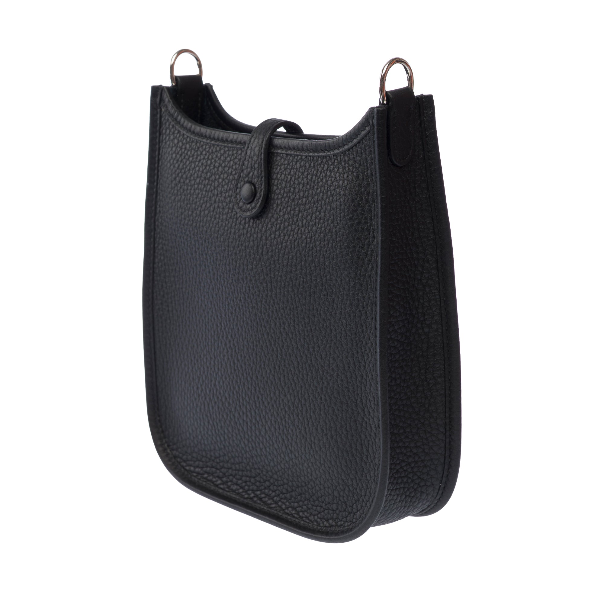 Sac HERMES Mini Evelyne en Cuir Noir - 103616