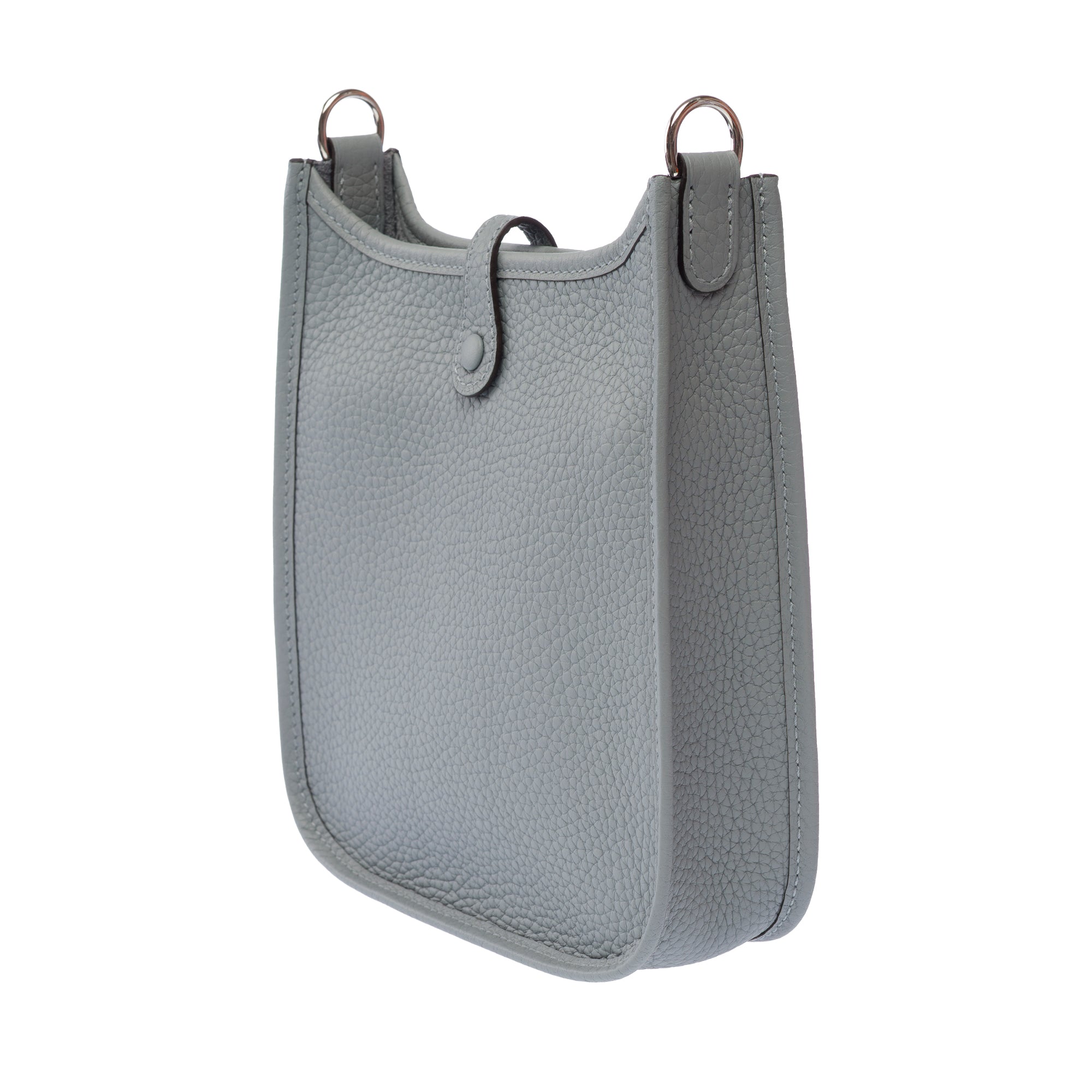 Sac HERMES Mini Evelyne en Cuir Gris - 103615