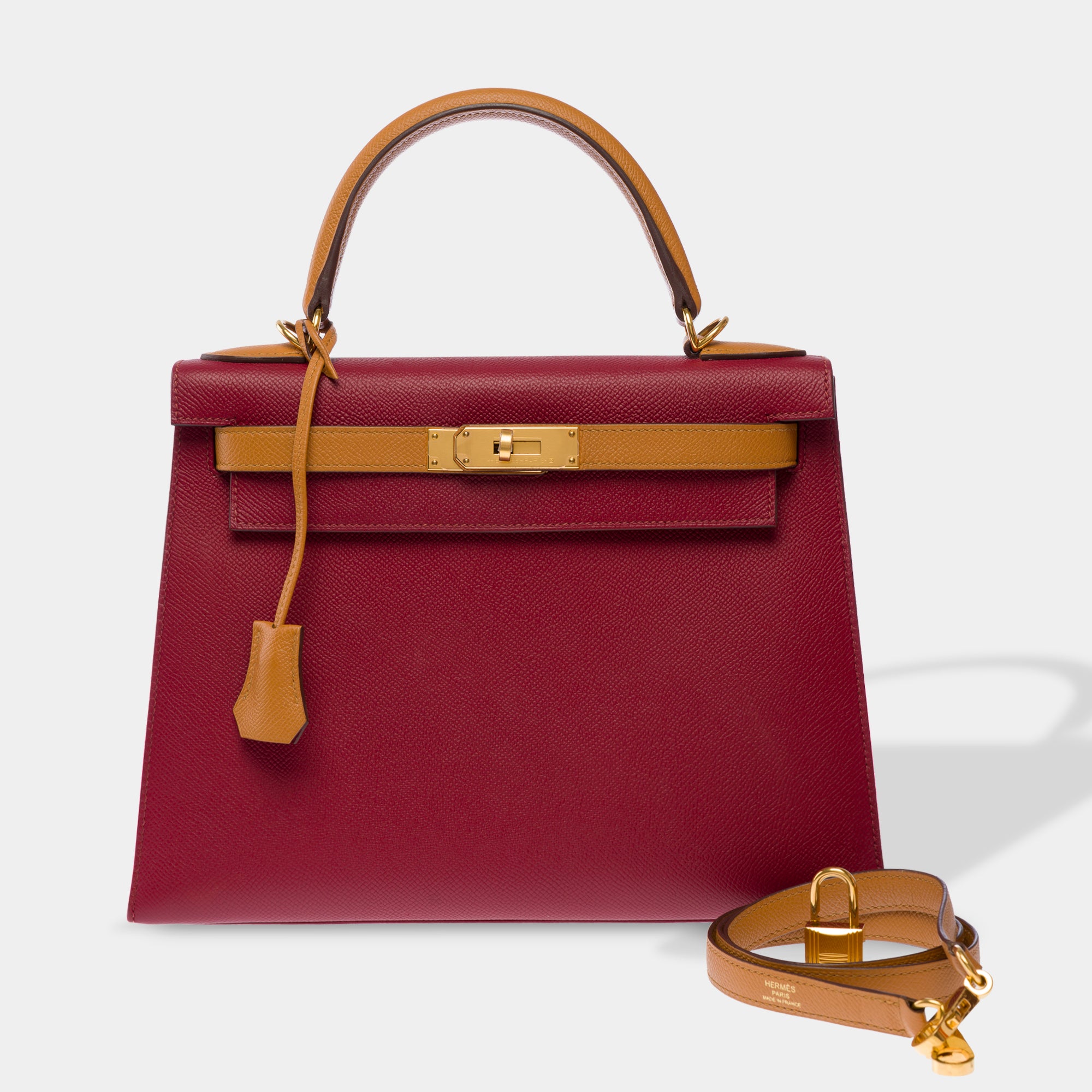 Sac HERMES Kelly 28 en Cuir Rouge - 103584