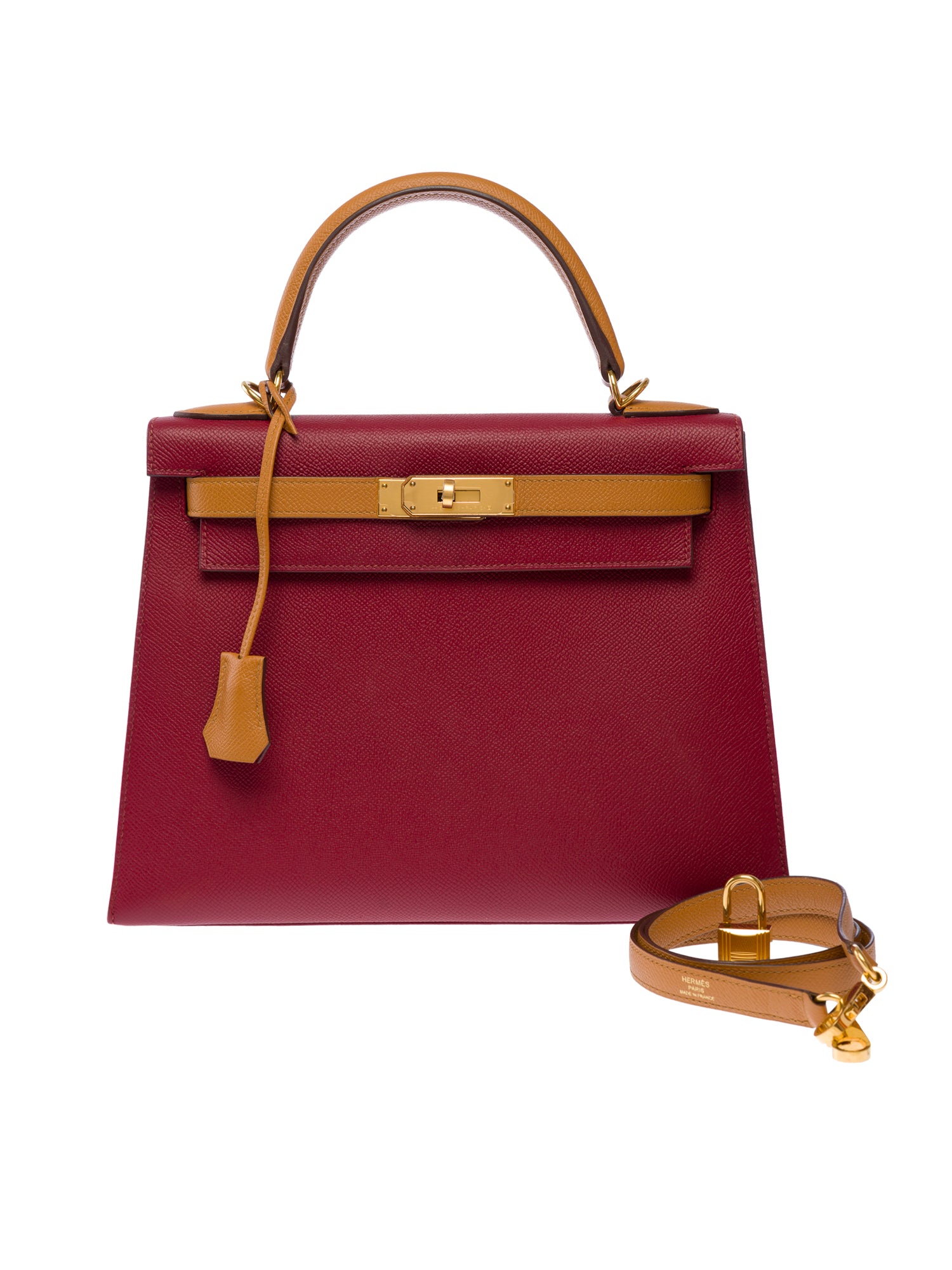 Sac HERMES Kelly 28 en Cuir Rouge - 103584