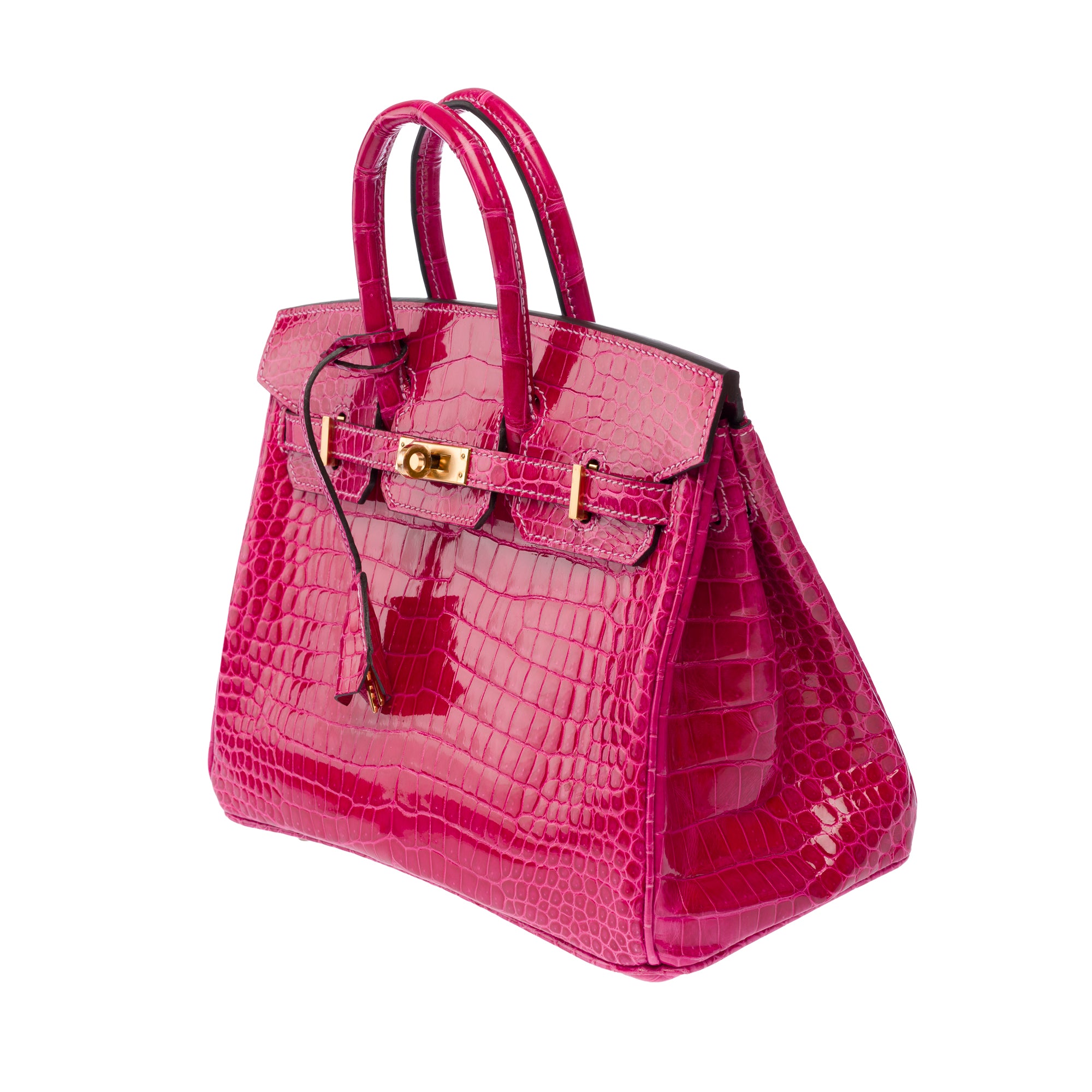 Sac HERMES Birkin 25 en Cuirs exotiques Rose - 103600