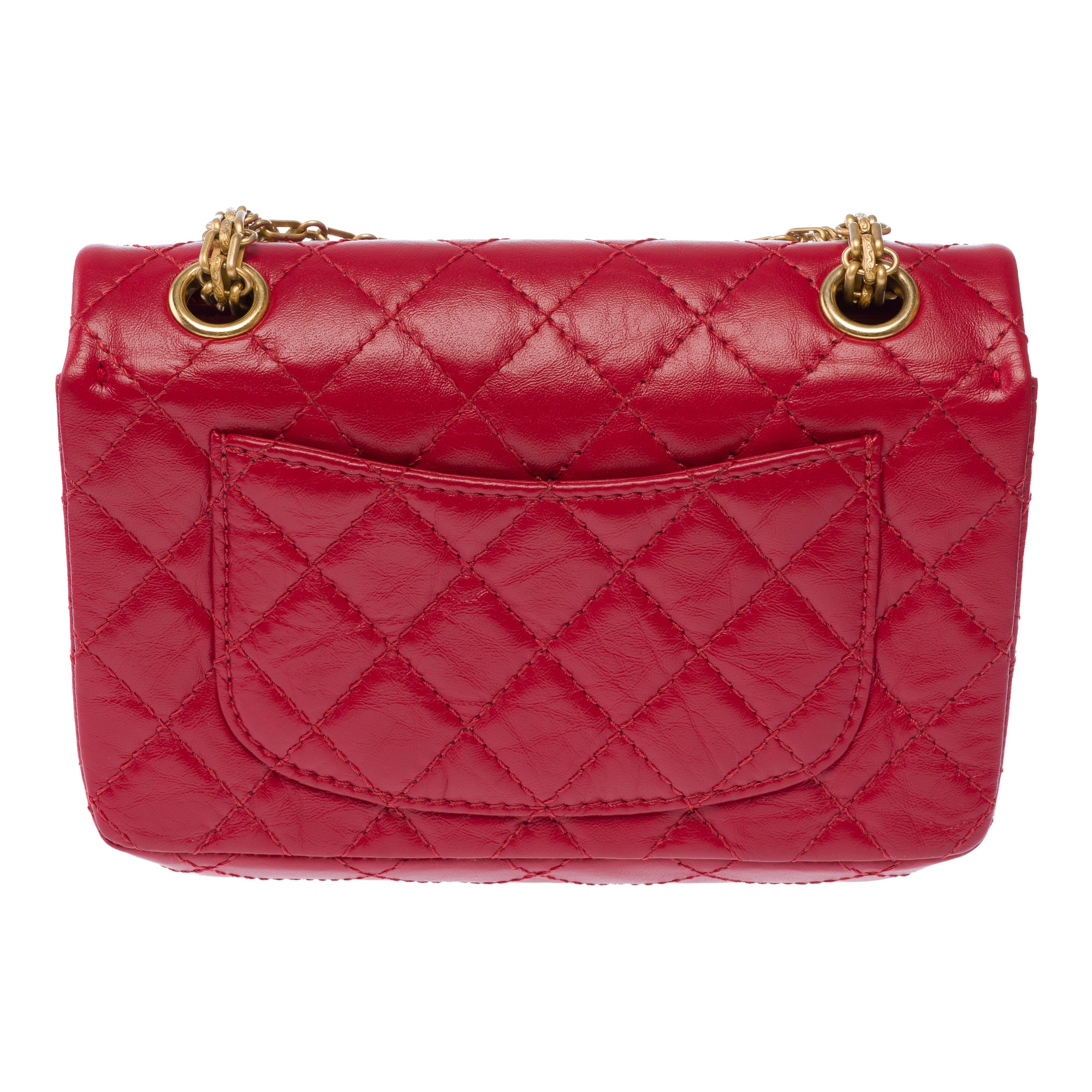 Sac CHANEL 2.55 en Cuir Rouge - 103635