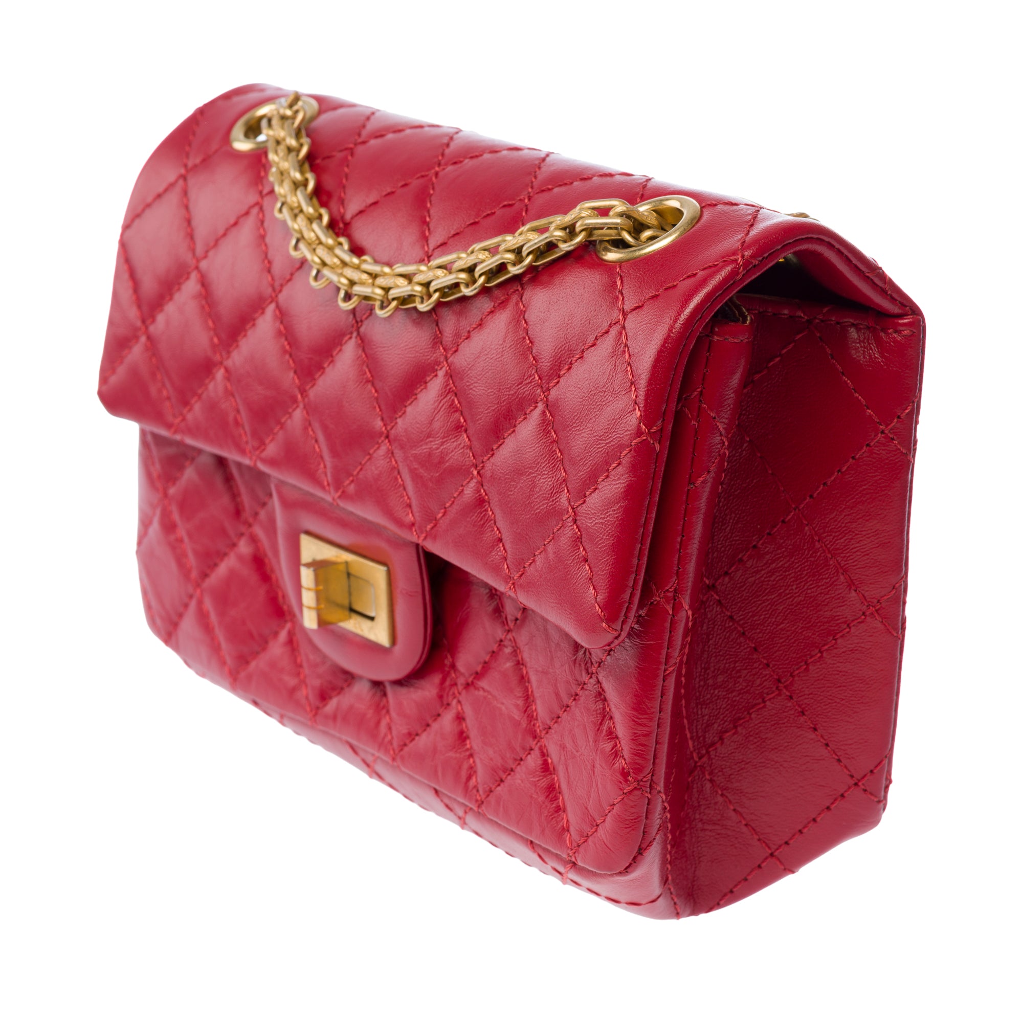 Sac CHANEL 2.55 en Cuir Rouge - 103635