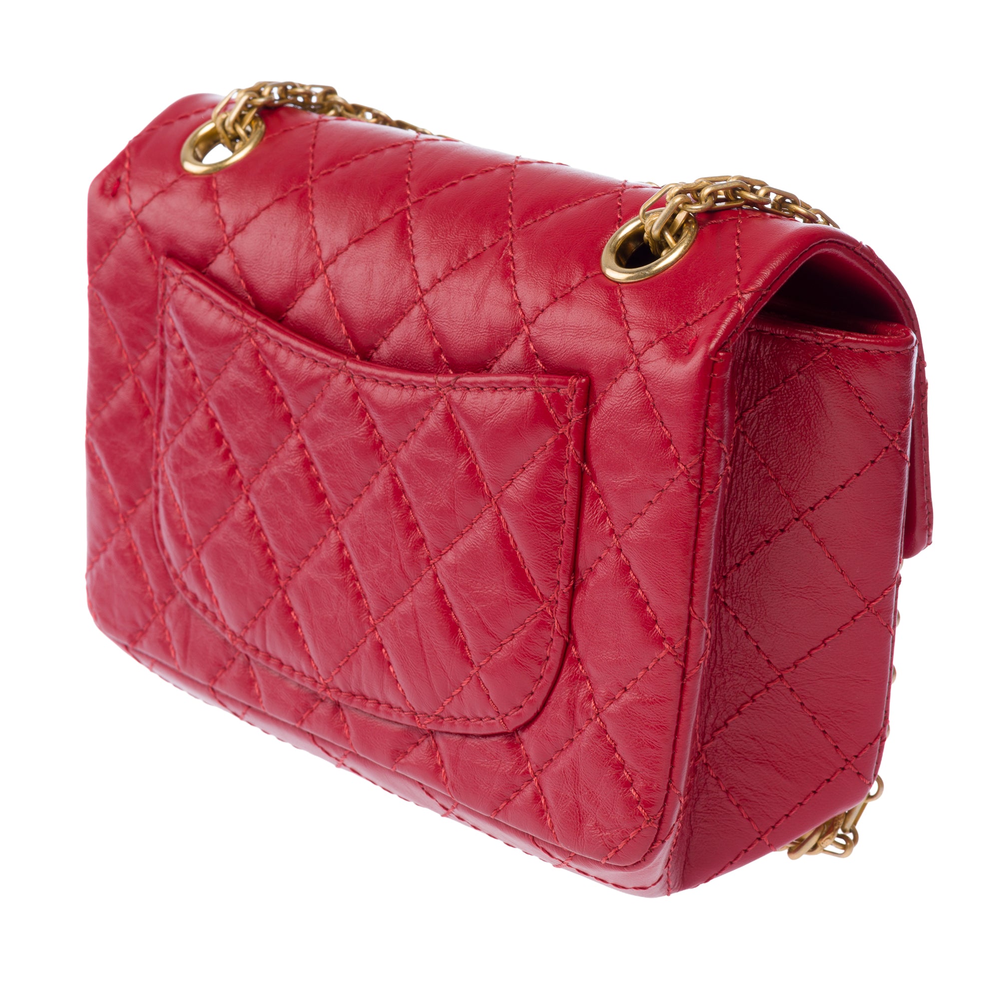 Sac CHANEL 2.55 en Cuir Rouge - 103635