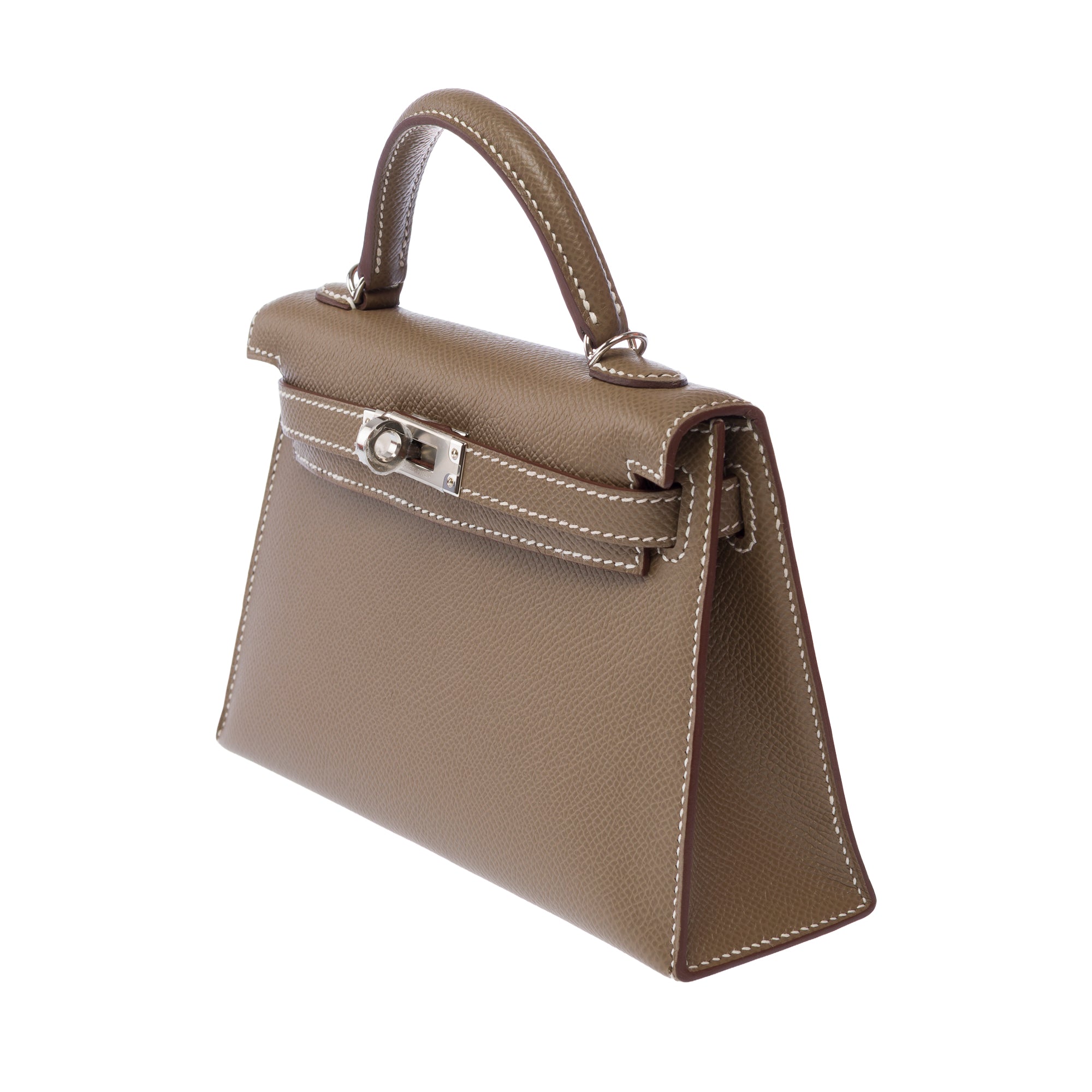 Sac HERMES Kelly Mini en Cuir Étoupe - 103650