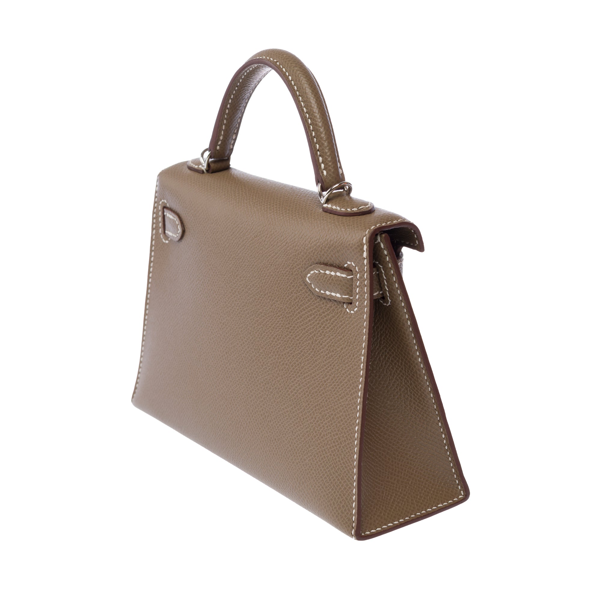 Sac HERMES Kelly Mini en Cuir Étoupe - 103650
