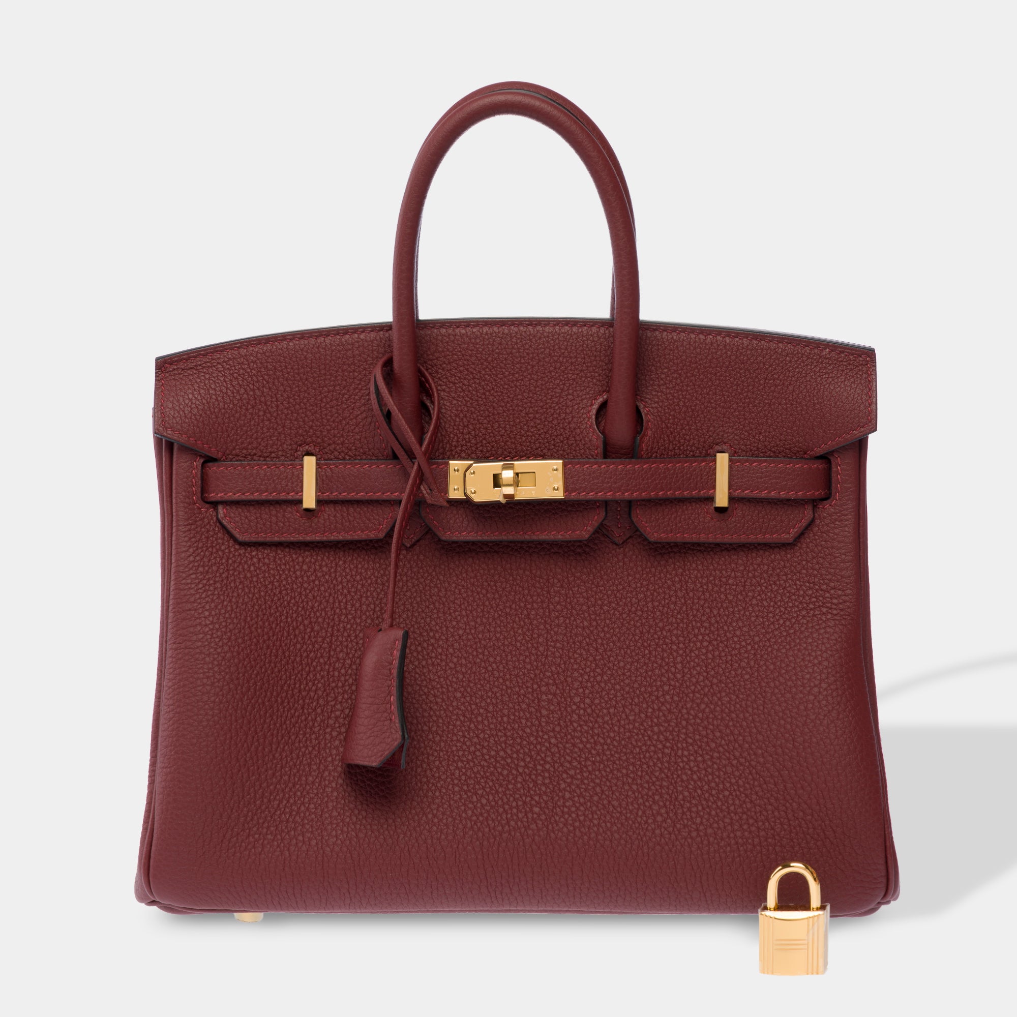 Sac HERMES Birkin 25 en Cuir Rouge - 103651