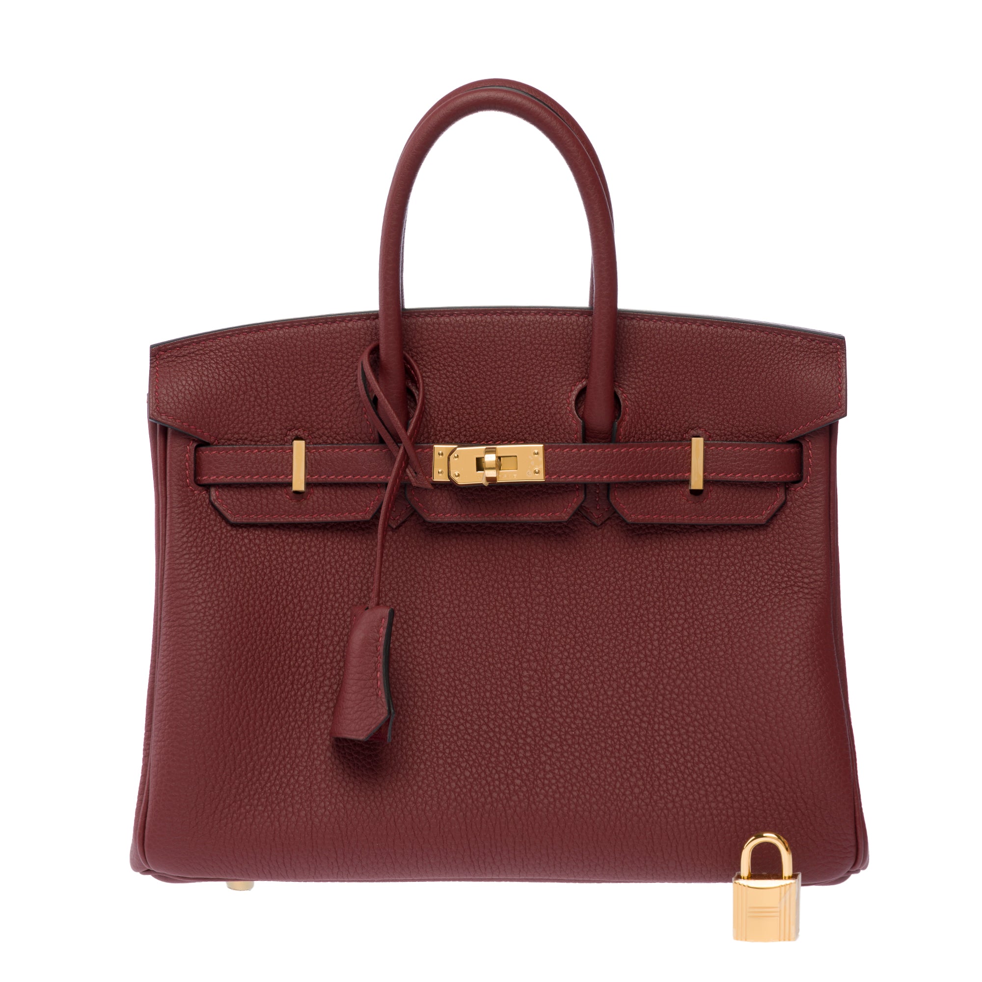 Sac HERMES Birkin 25 en Cuir Rouge - 103651