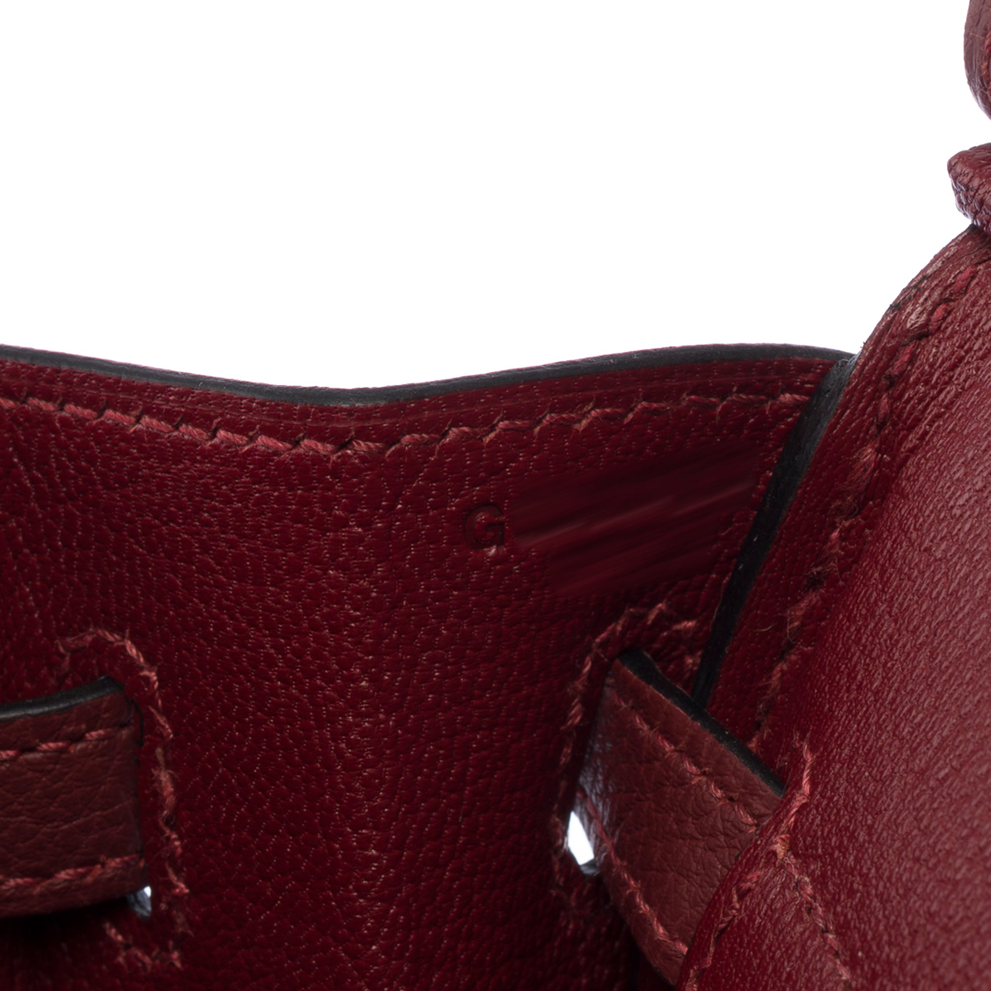 Sac HERMES Birkin 25 en Cuir Rouge - 103651