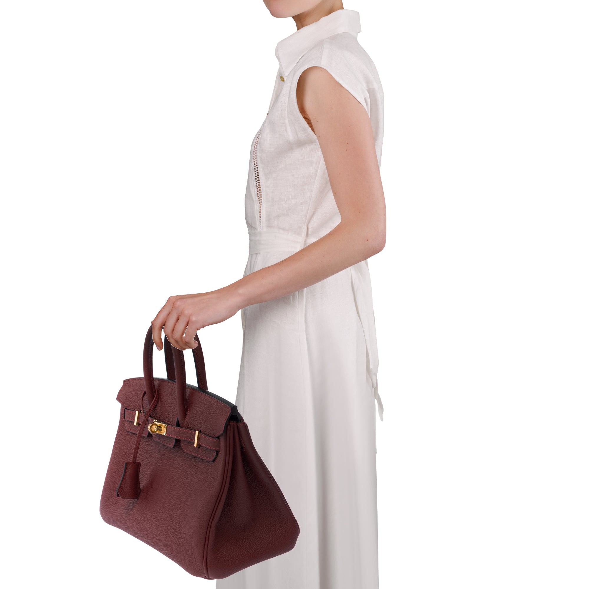 Sac HERMES Birkin 25 en Cuir Rouge - 103651