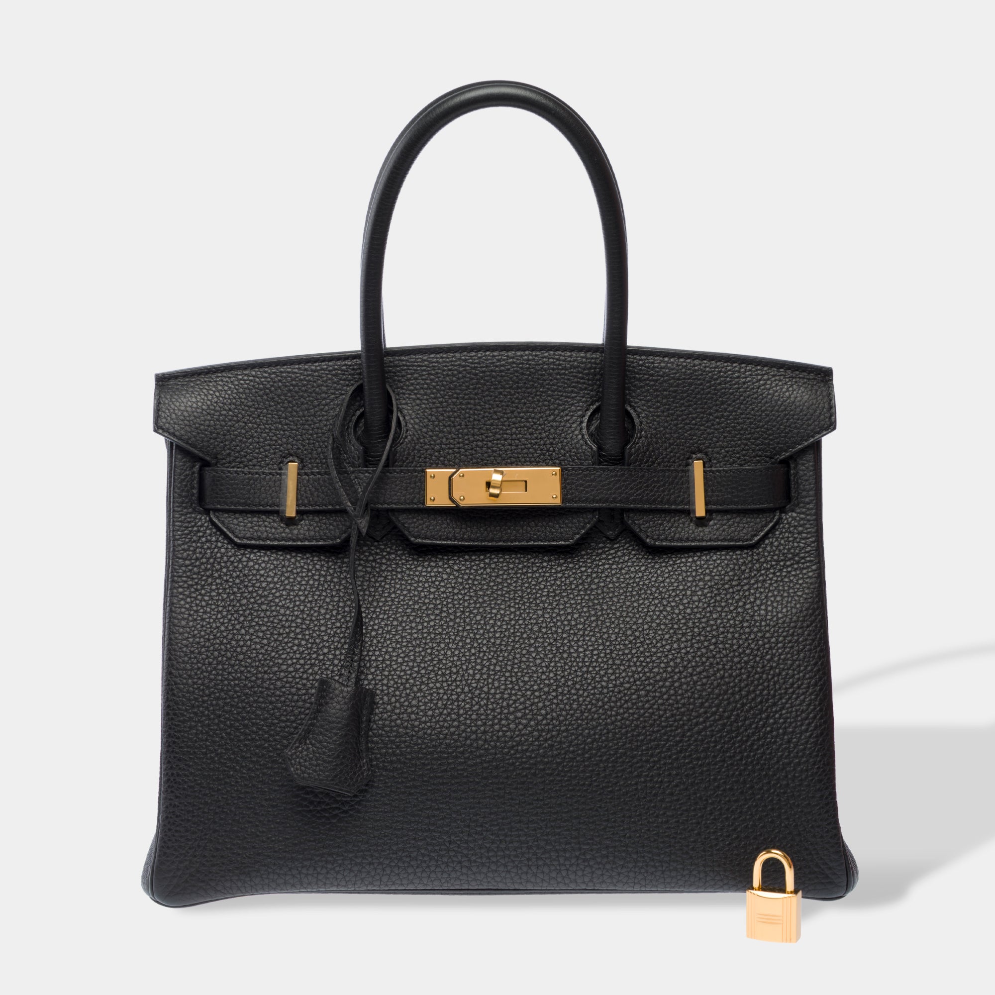 Sac HERMES Birkin 30 en Cuir Noir - 103654