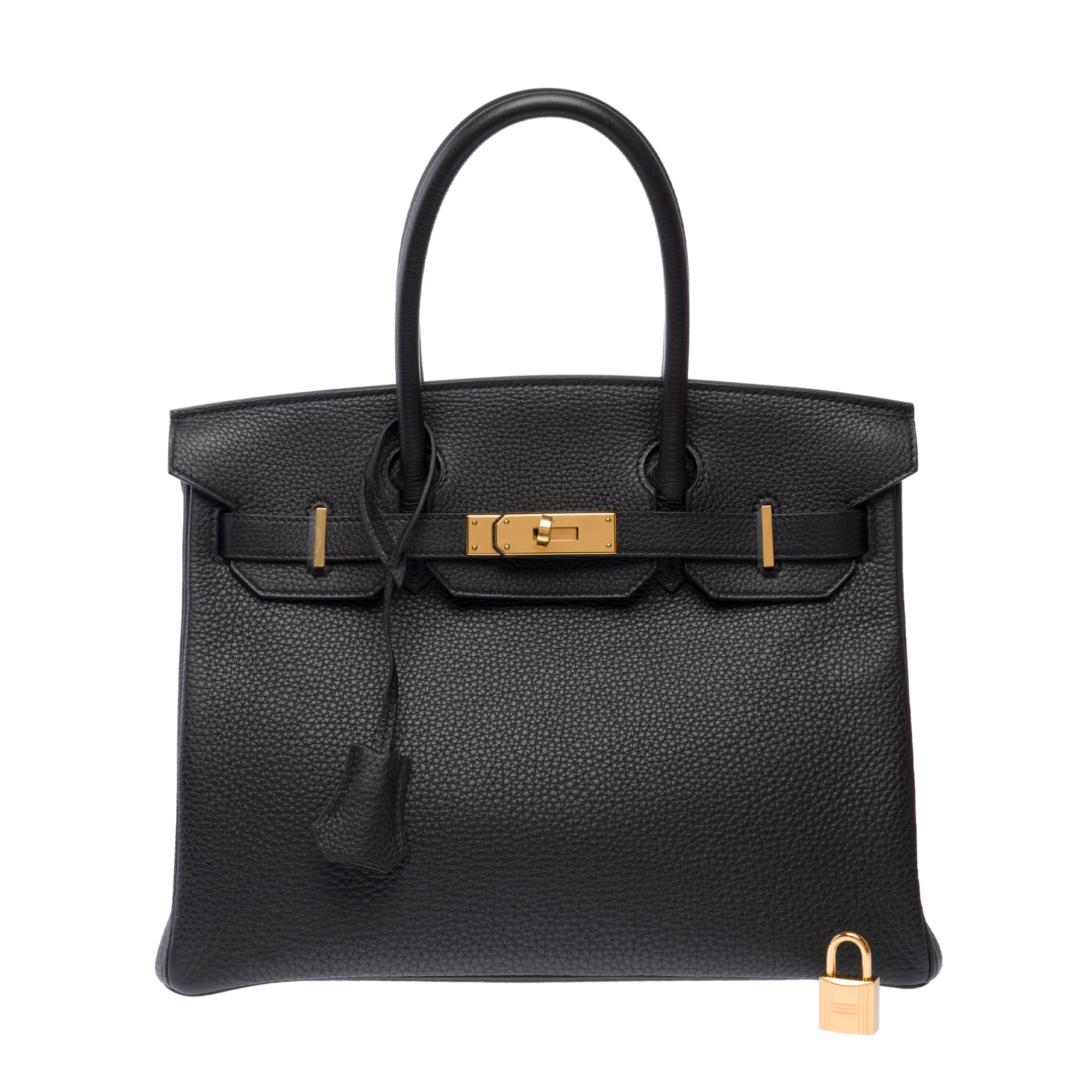 Sac HERMES Birkin 30 en Cuir Noir - 103654
