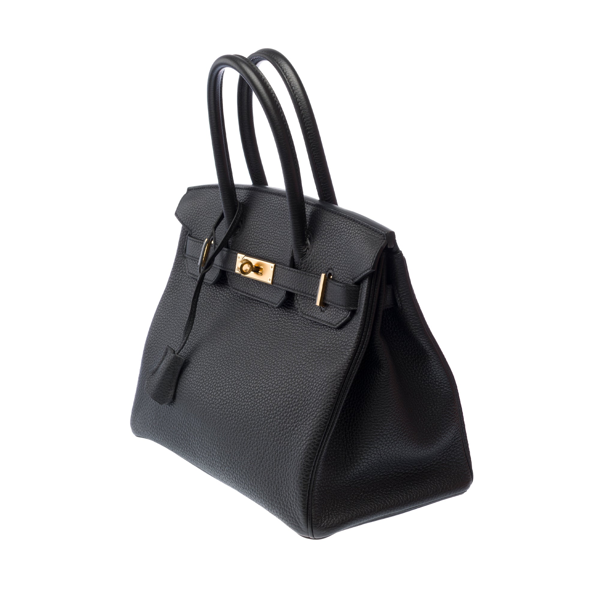 Sac HERMES Birkin 30 en Cuir Noir - 103654