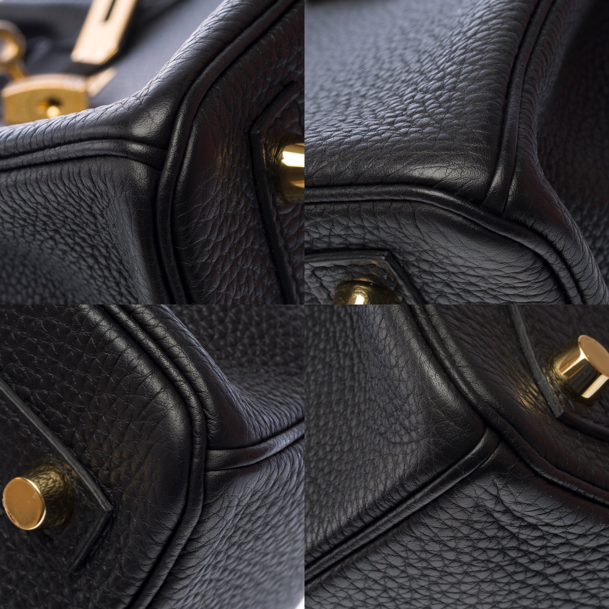 Sac HERMES Birkin 30 en Cuir Noir - 103654