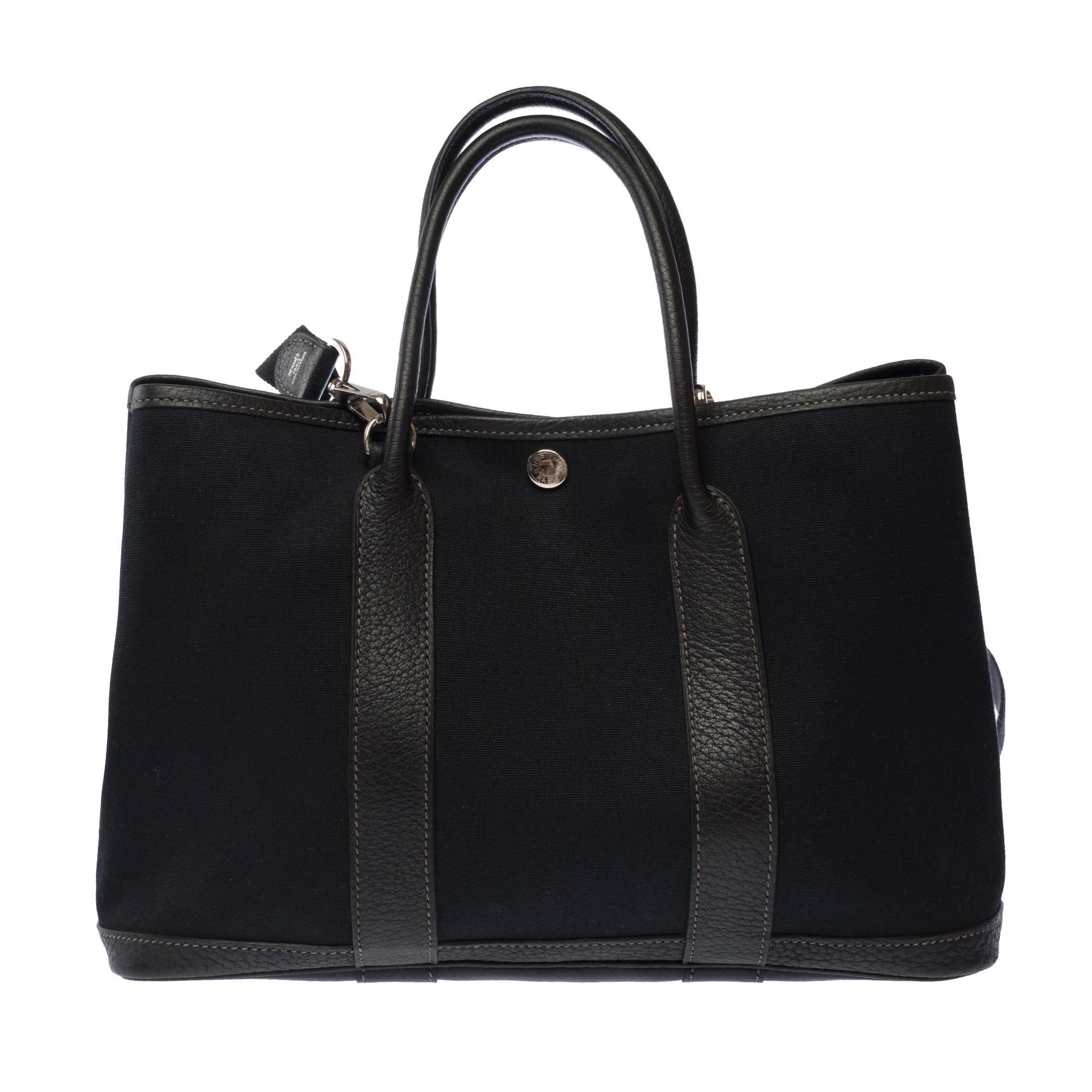 Sac HERMES Garden Party en Toile Noir - 103608
