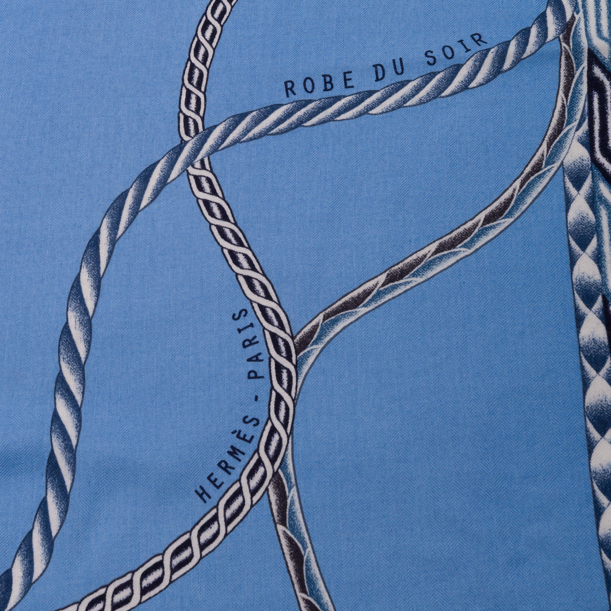 Accessoire HERMES Chale 140 en Cachemire Bleu - 103606