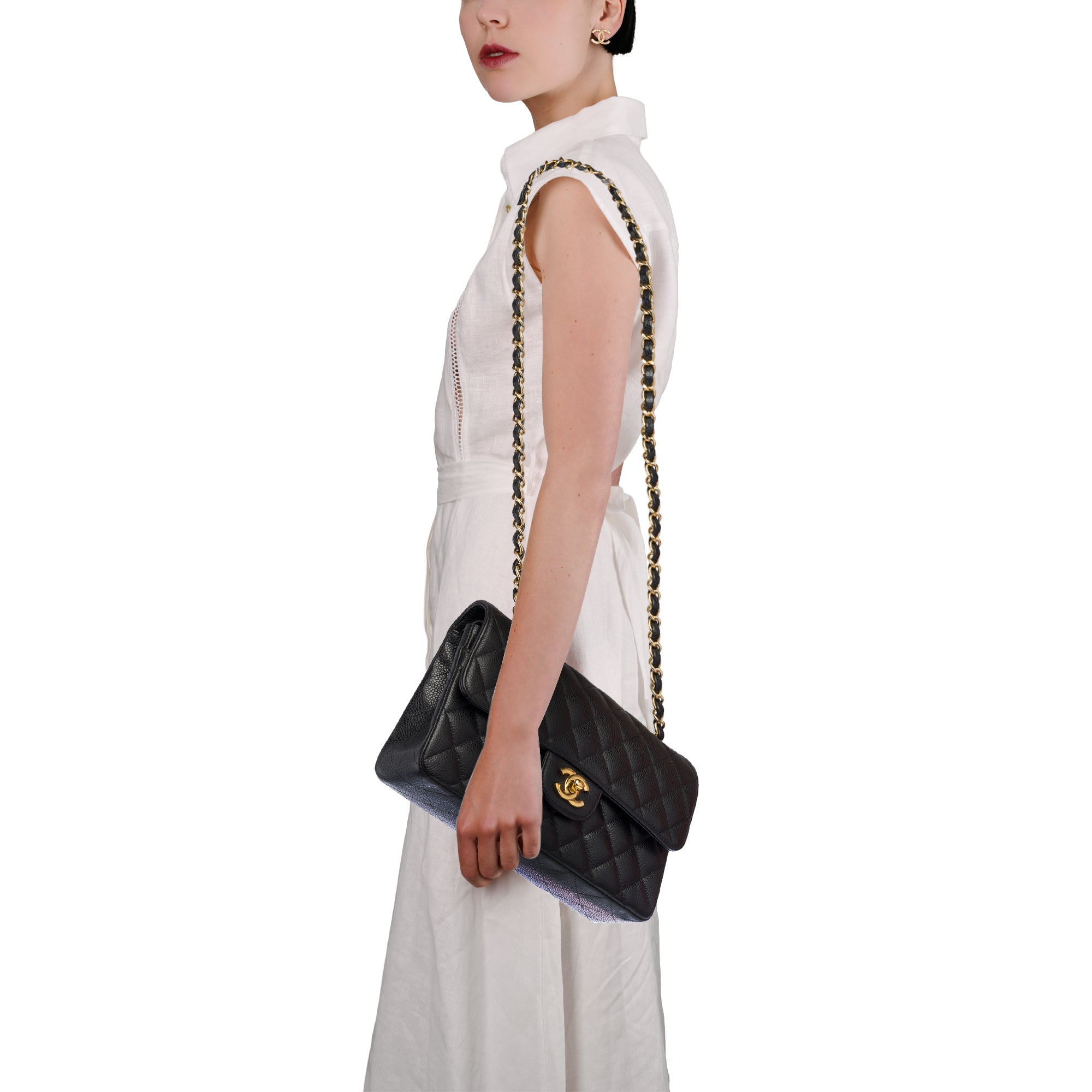 Sac CHANEL Timeless/Classique en Cuir Noir - 103633