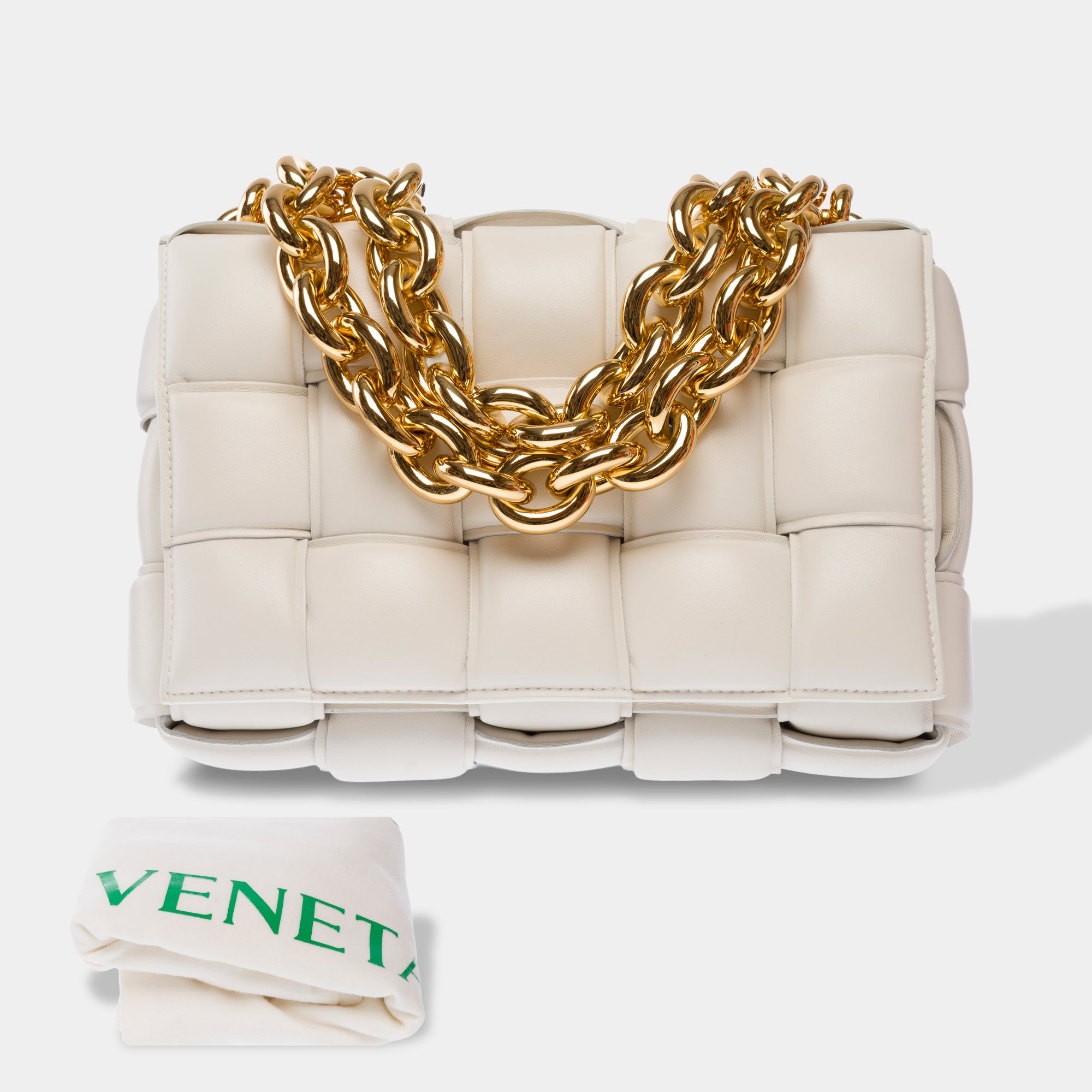 Sac BOTTEGA VENETA Cassette en Cuir Blanc - 103639