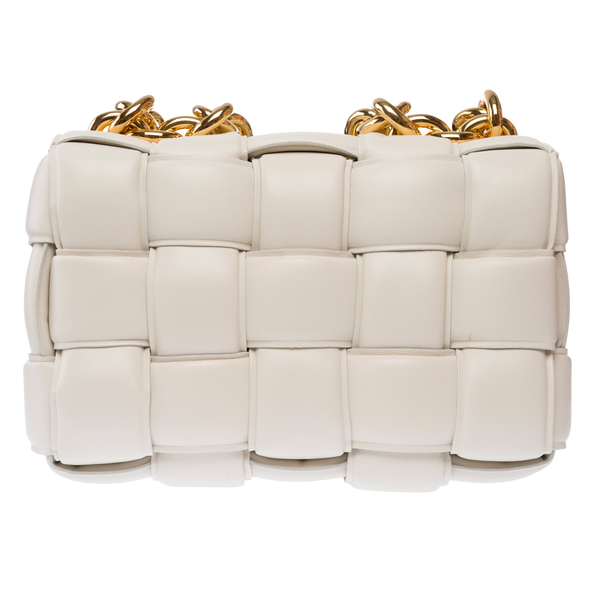 Sac BOTTEGA VENETA Cassette en Cuir Blanc - 103639